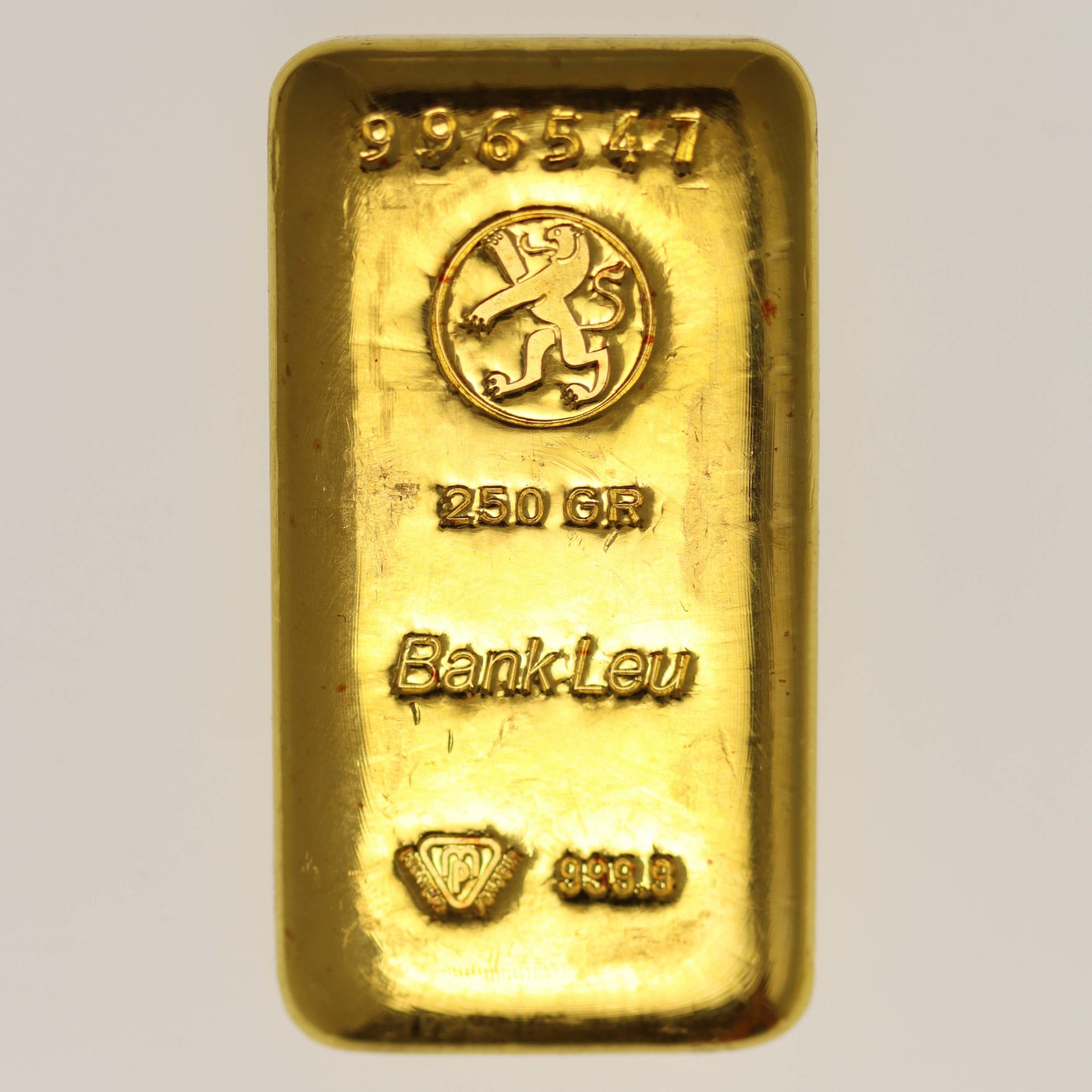 Goldbarren 250 Gramm MP für Bank Leu