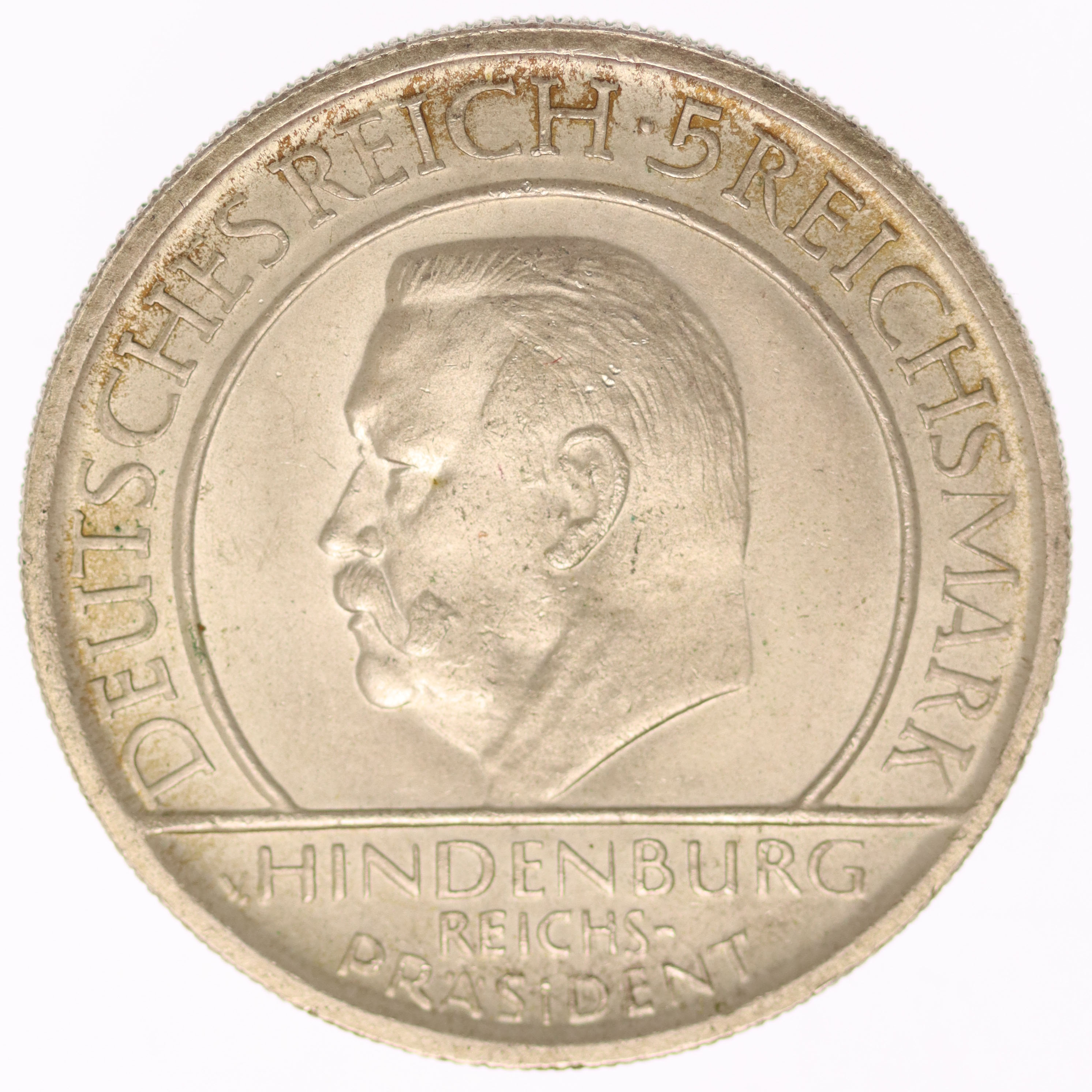 Weimarer Republik 5 Reichsmark 1929 D Schwurhand