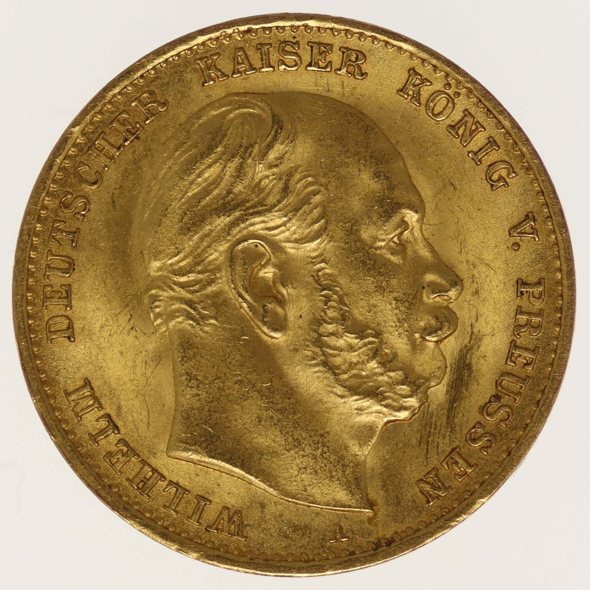 Preussen Wilhelm I. 10 Mark 1874 A
