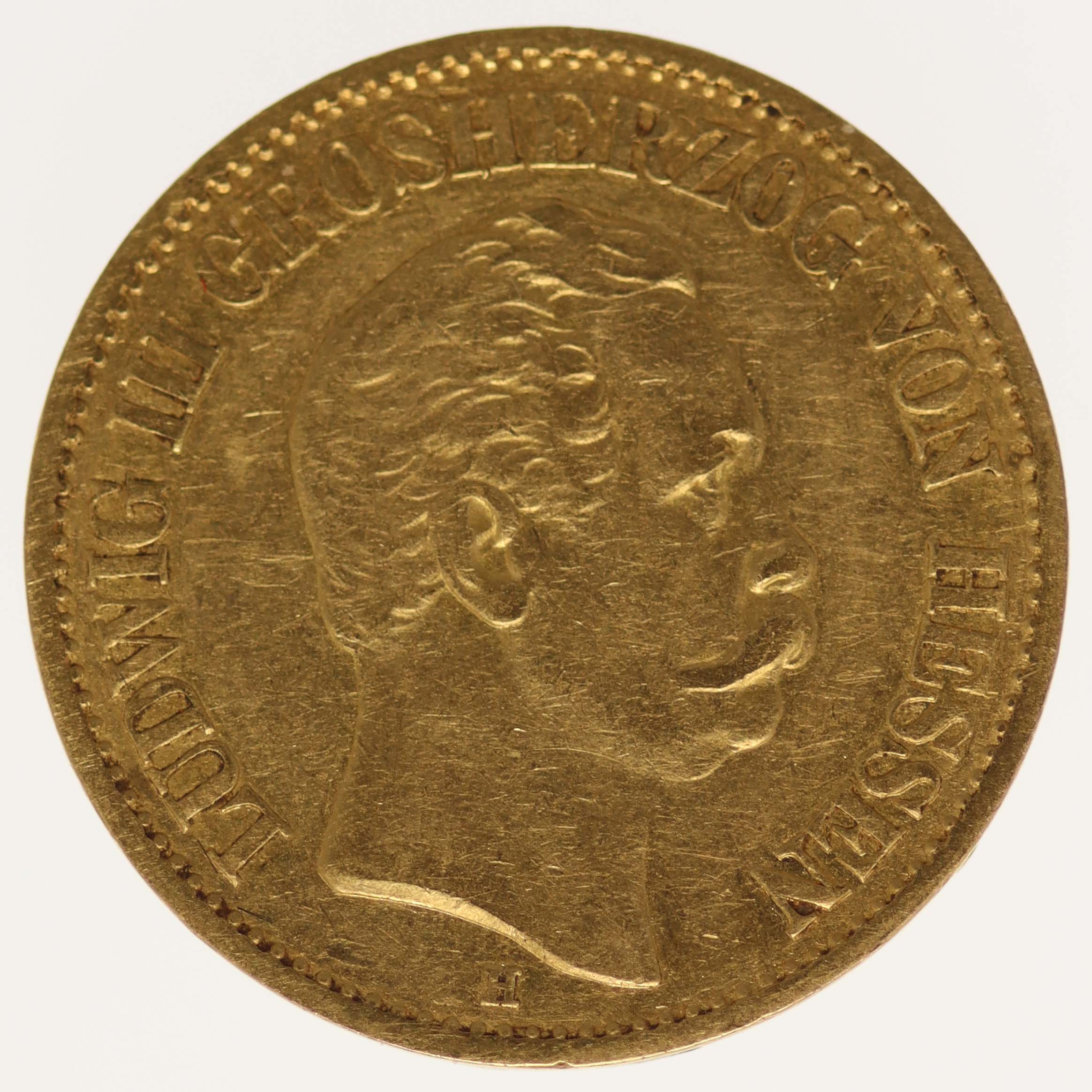 Hessen Ludwig III. 10 Mark 1876 H