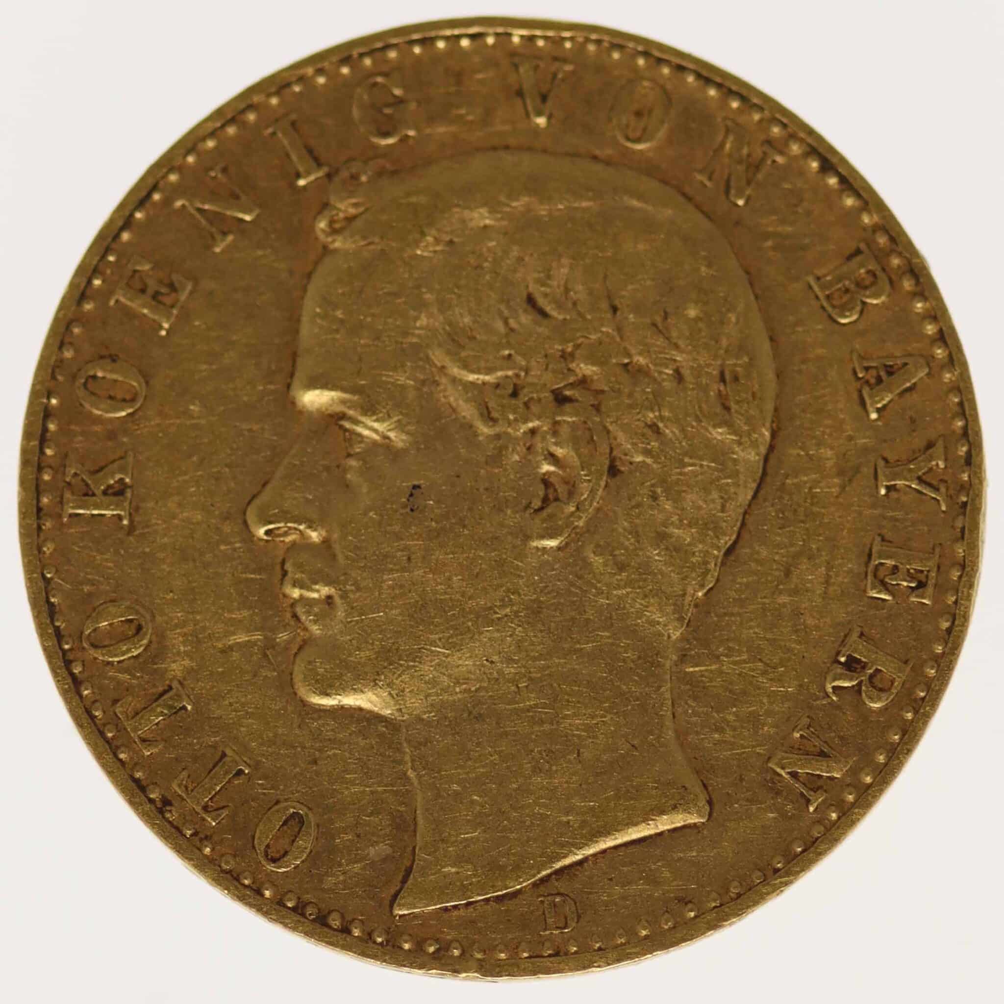 Bayern Otto 10 Mark 1888 D