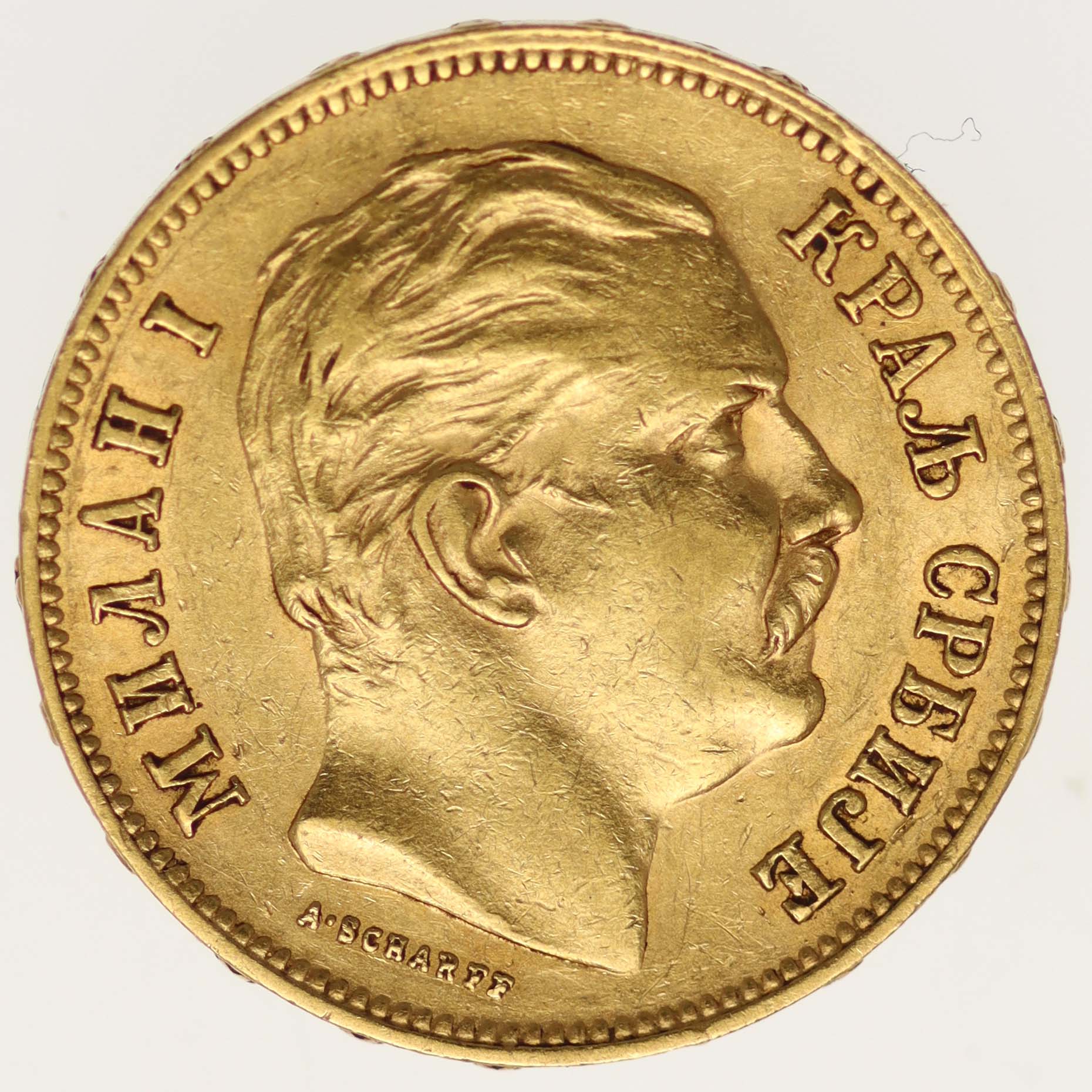 Serbien Milan I. 20 Dinara 1882 V