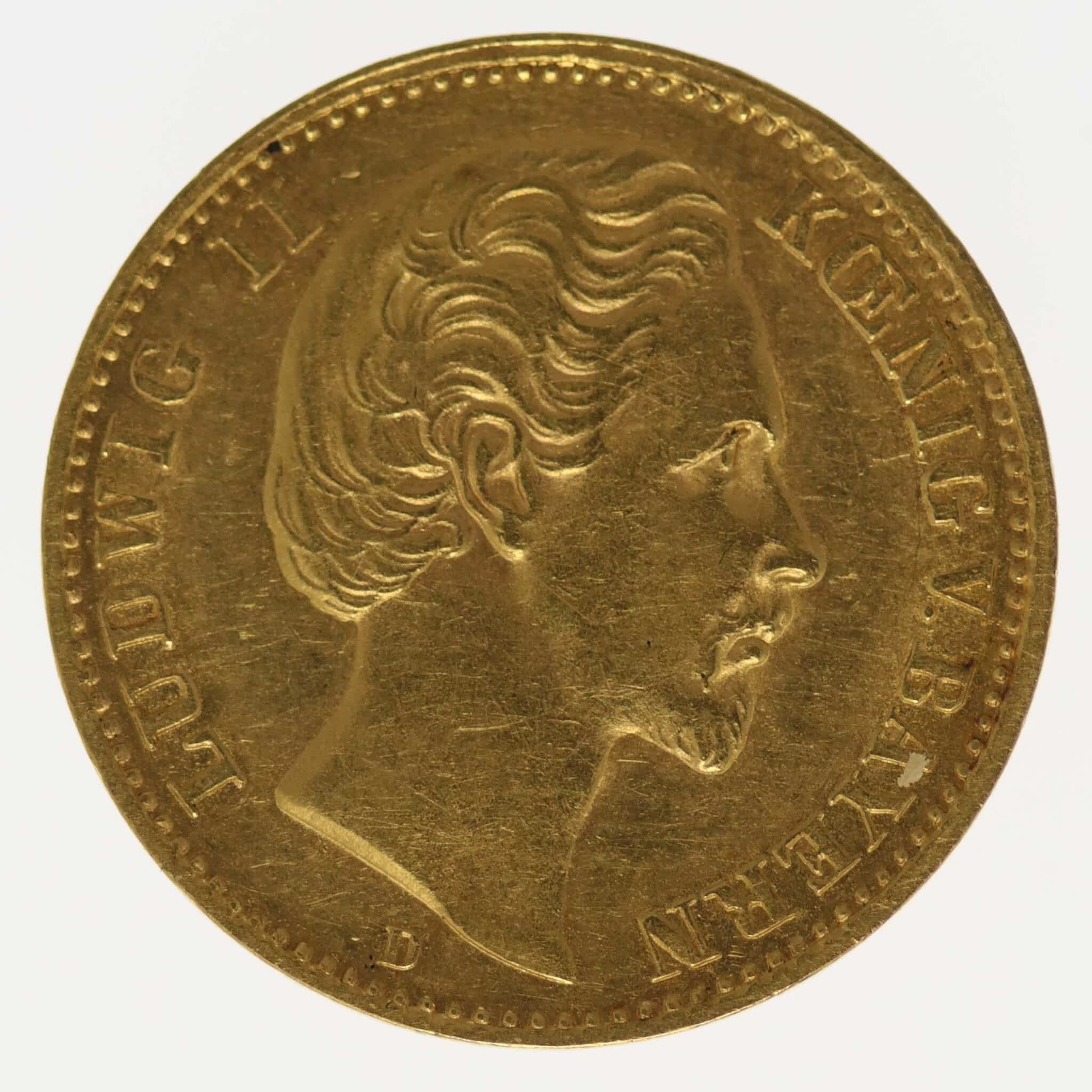 Bayern Ludwig II. 10 Mark 1875