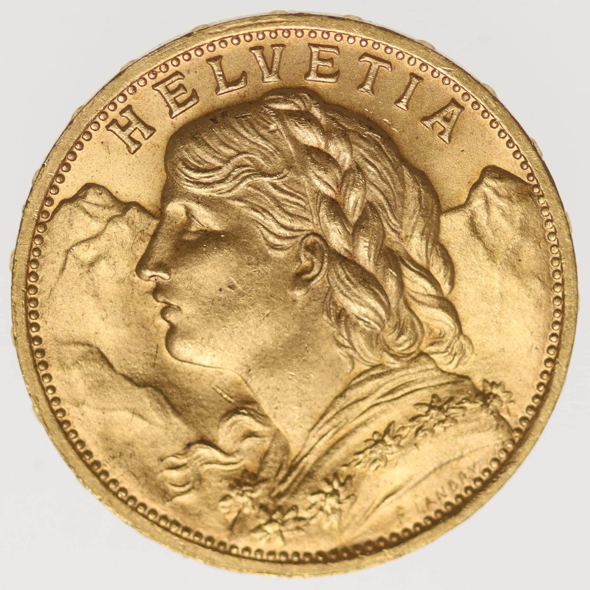 Schweiz 20 Franken 1935 B