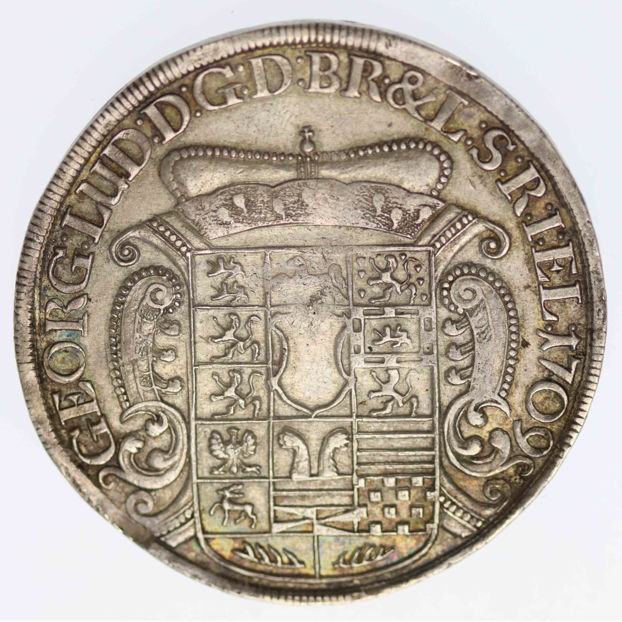 Braunschweig Lüneburg Georg I. Ludwig Reichstaler 1709
