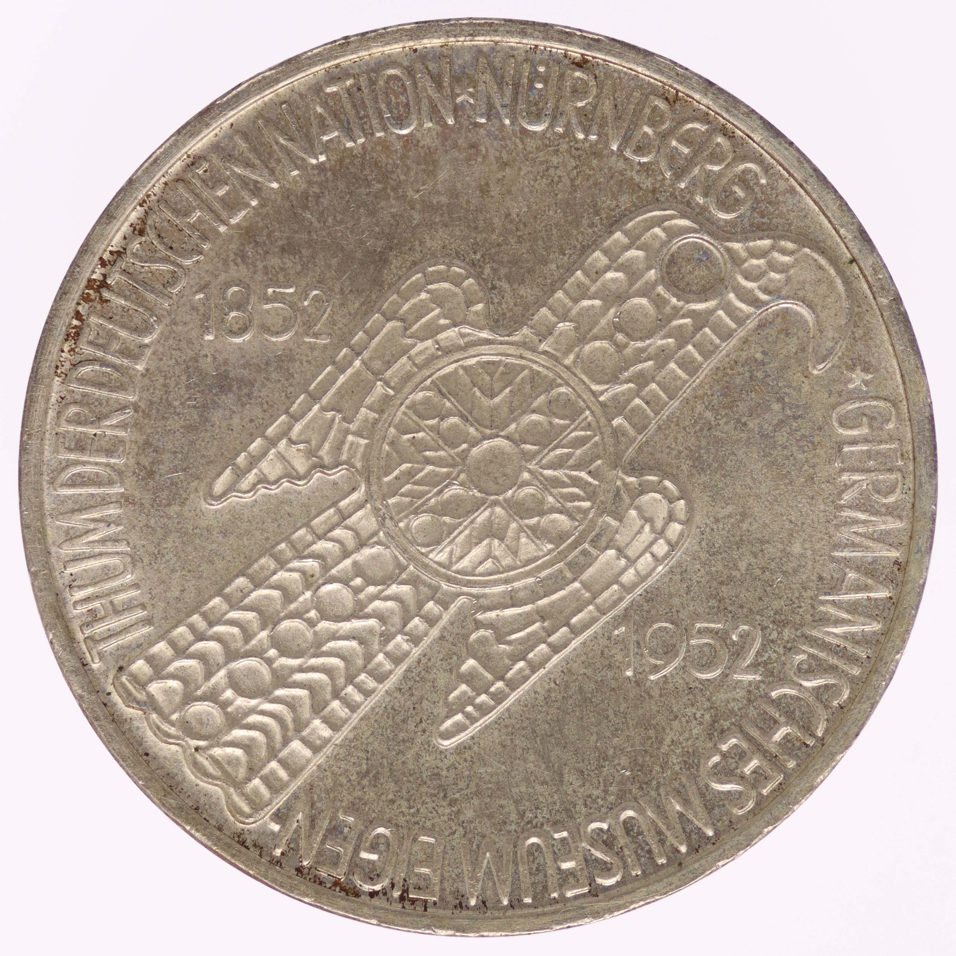 BRD 5 Mark 1952 Germanisches Museum