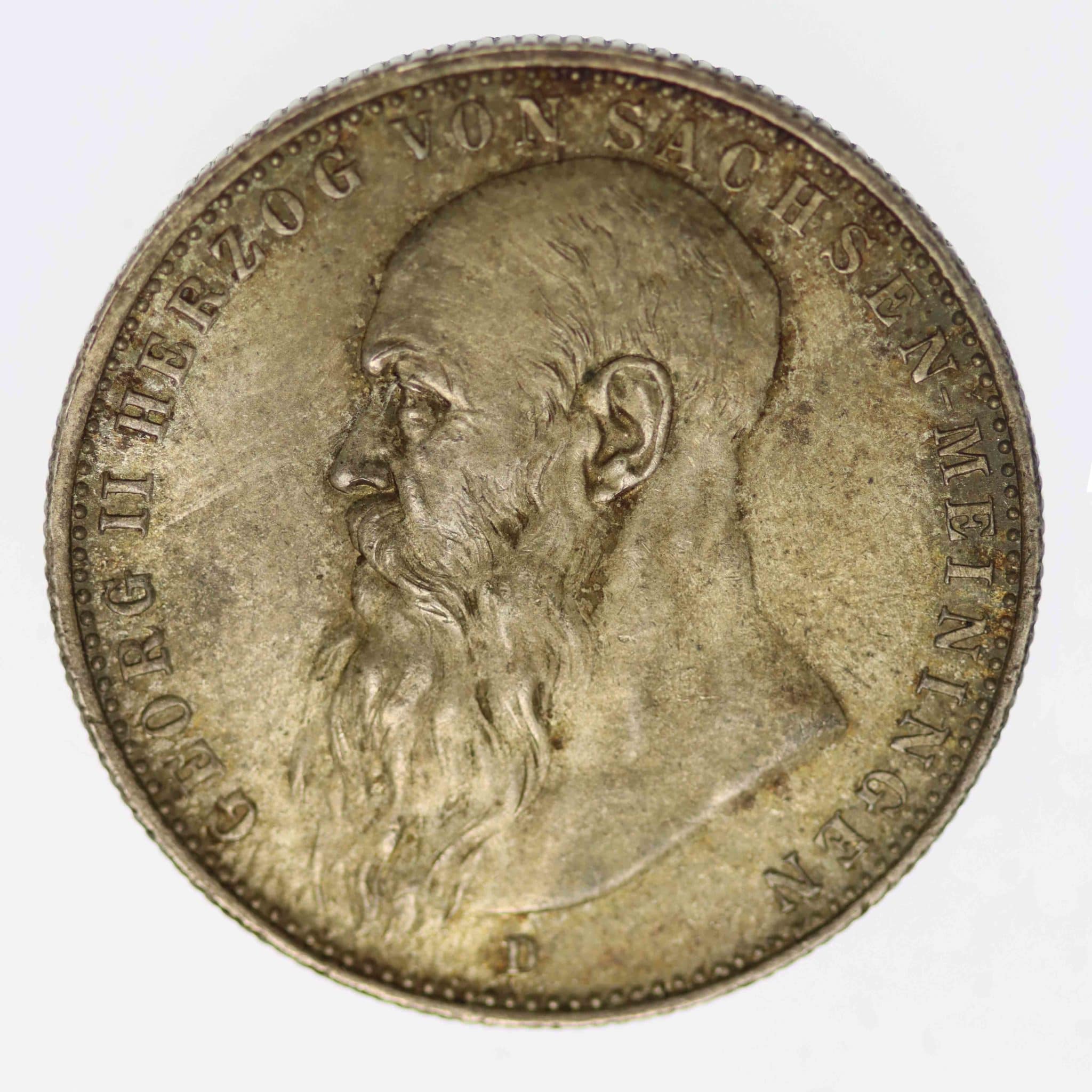 Sachsen Meiningen Georg II. 2 Mark 1913