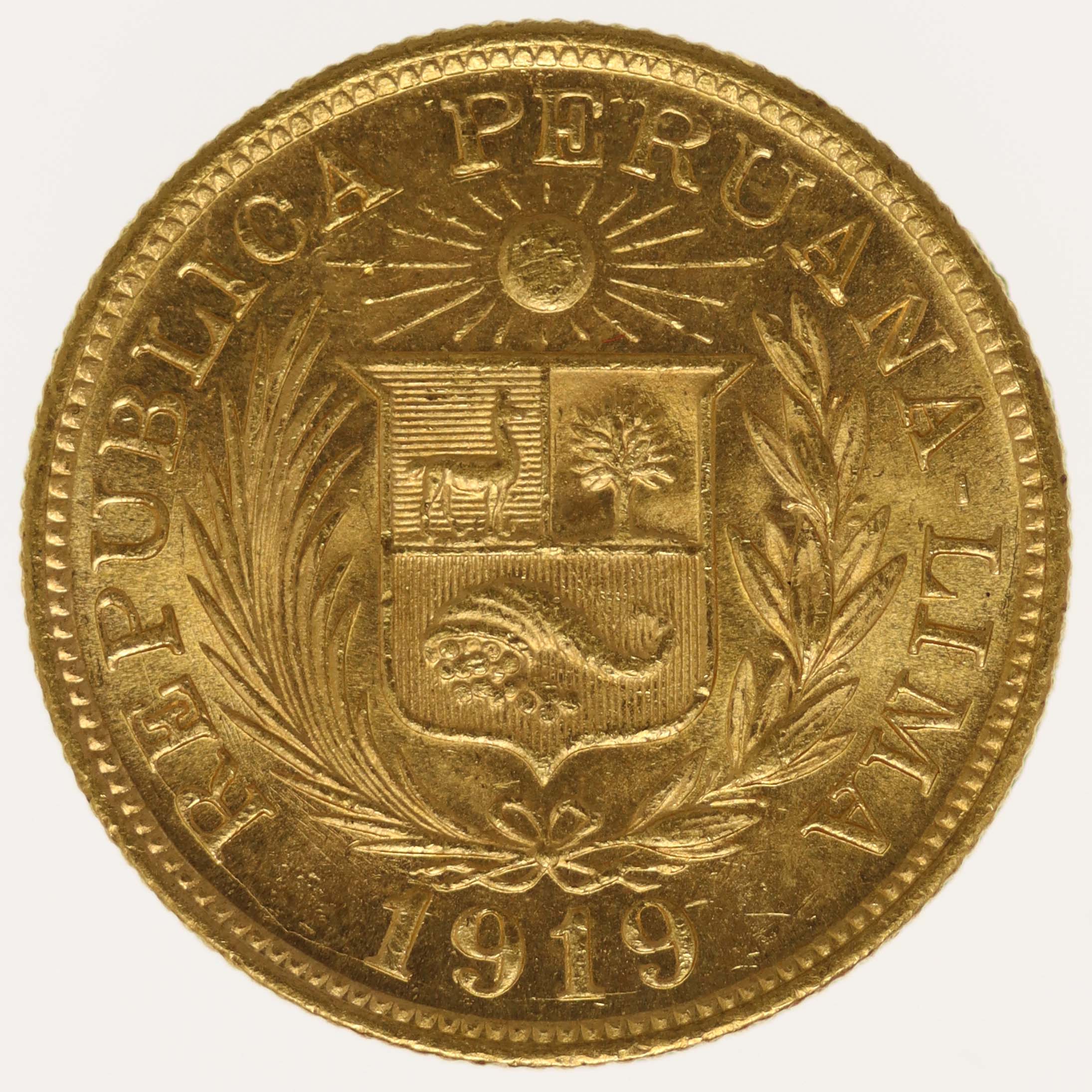 Peru Libra 1919