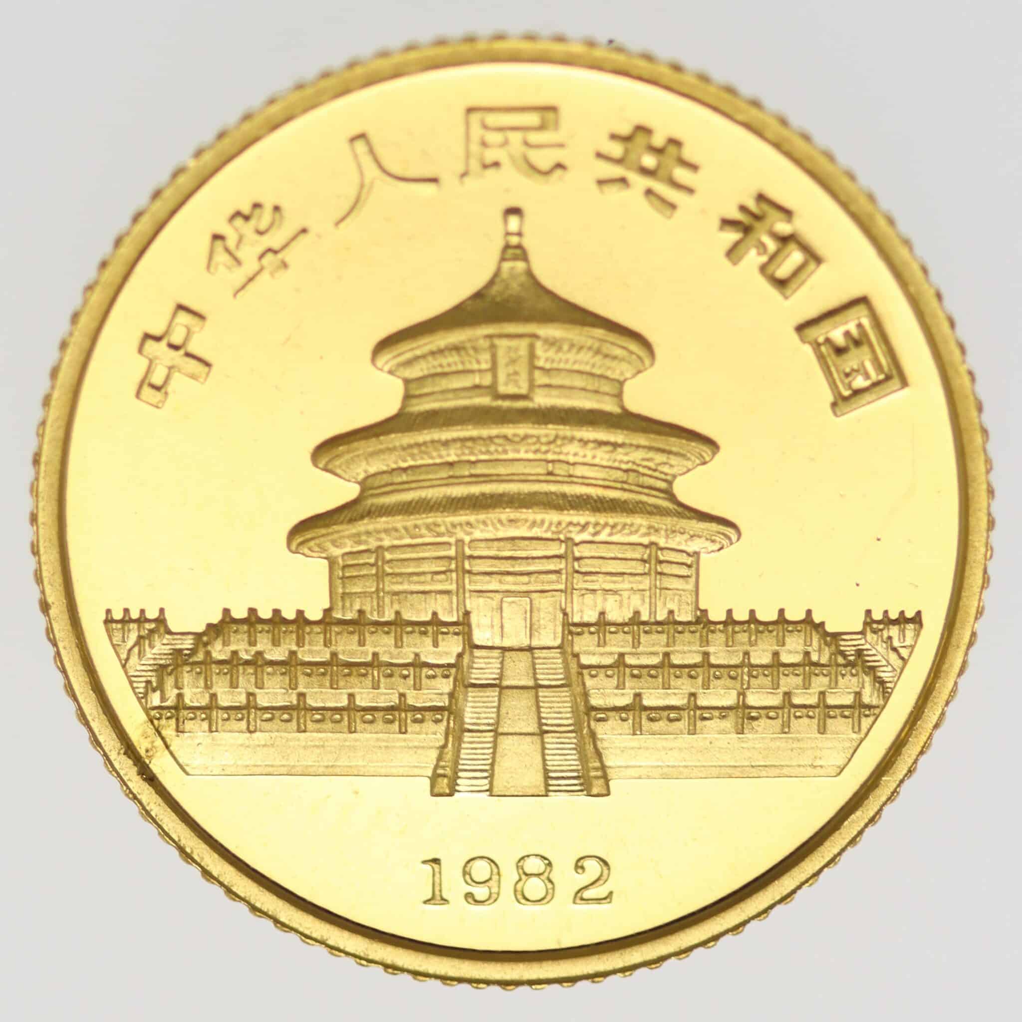 China Panda 1/10 Unze 1982