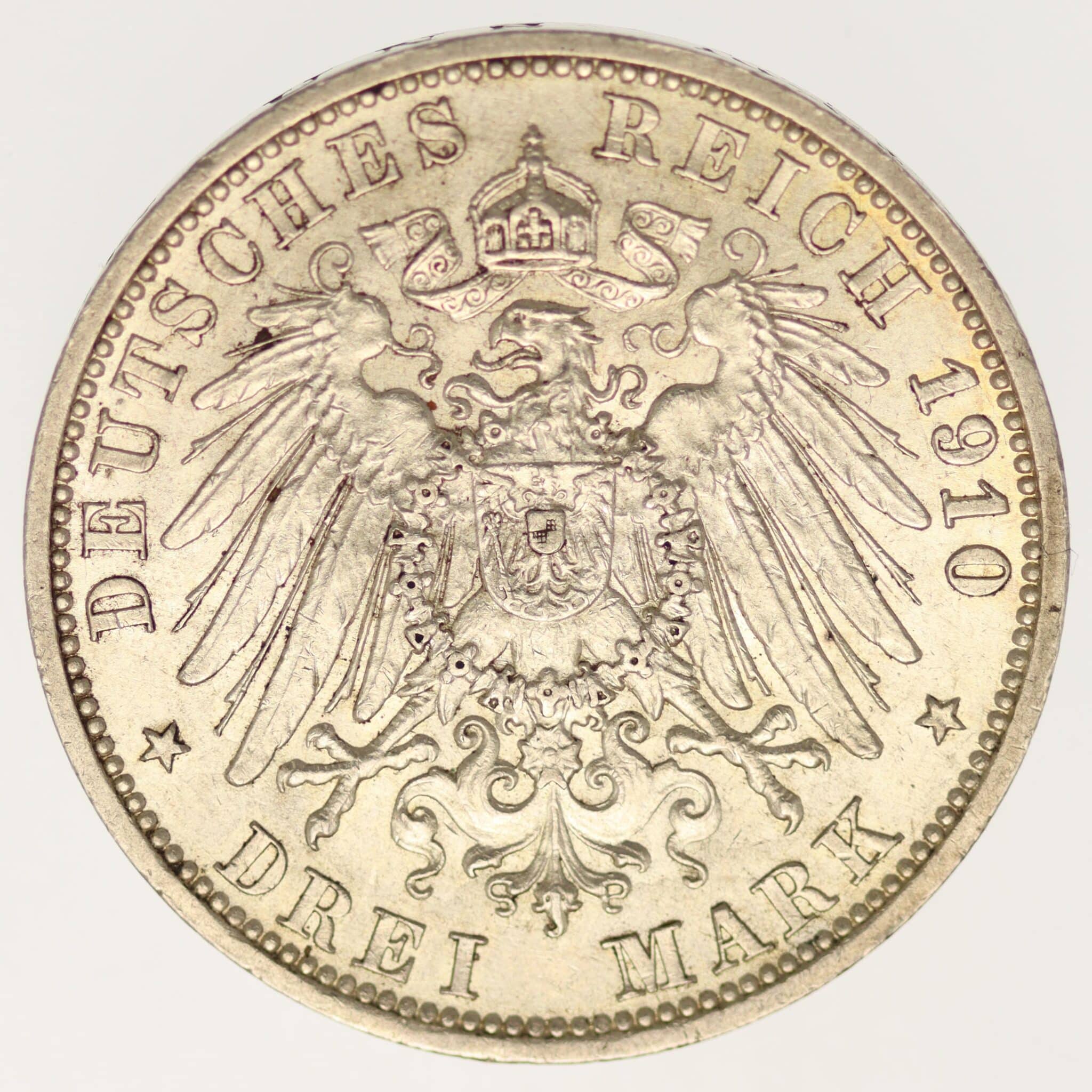 Hessen Ernst Ludwig 3 Mark 1910