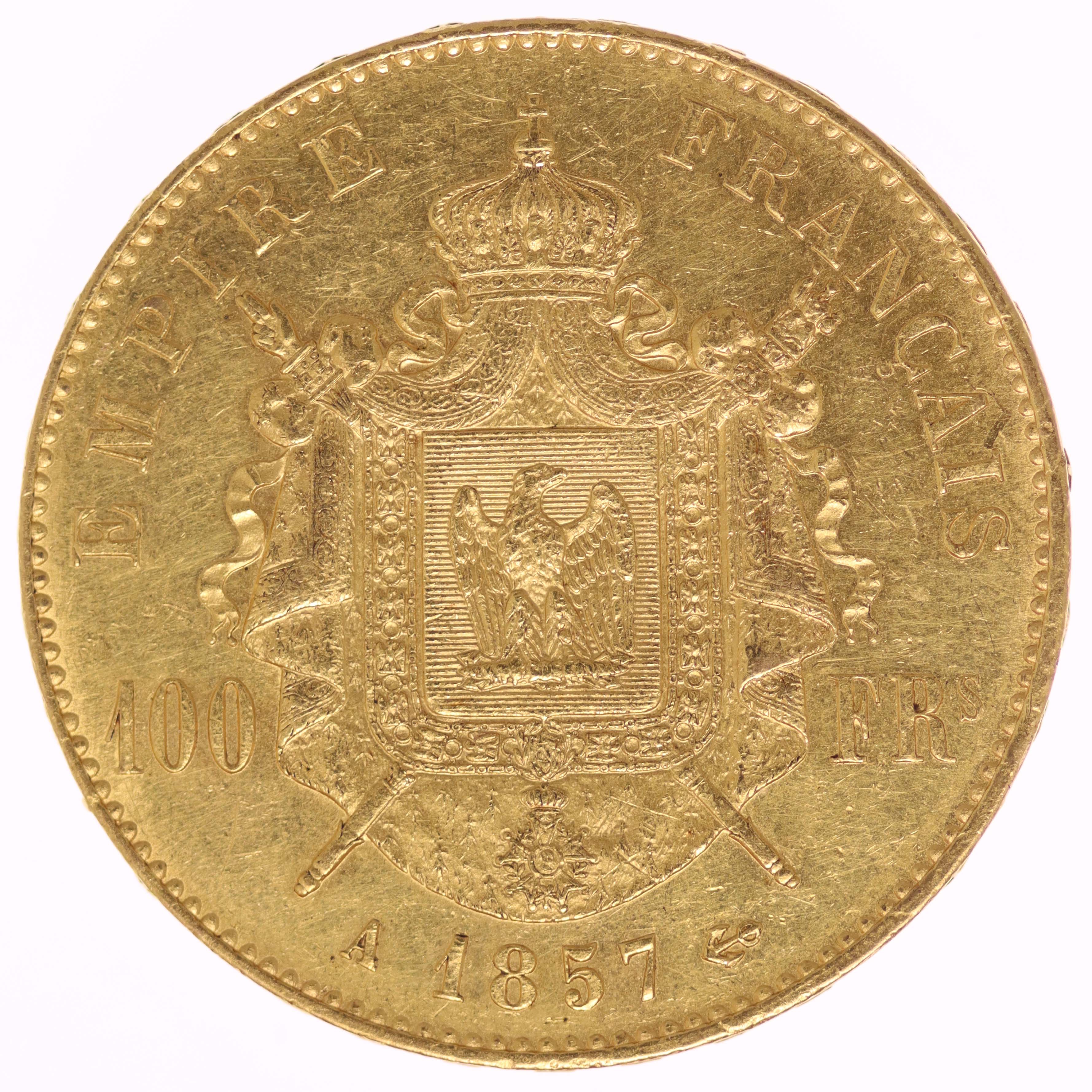 Frankreich Napoleon III. 100 Francs 1857 A