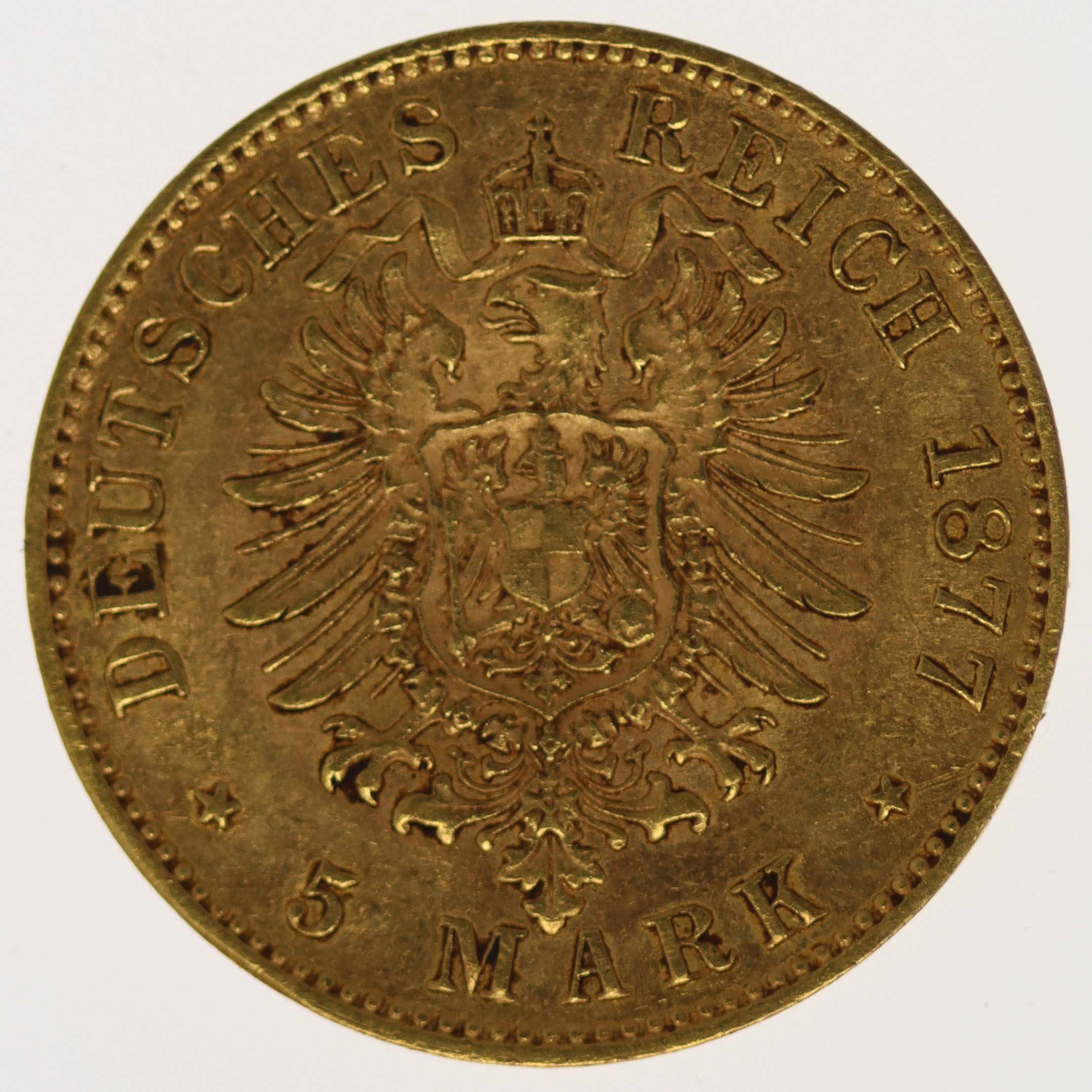 Bayern Ludwig II. 5 Mark 1877 D