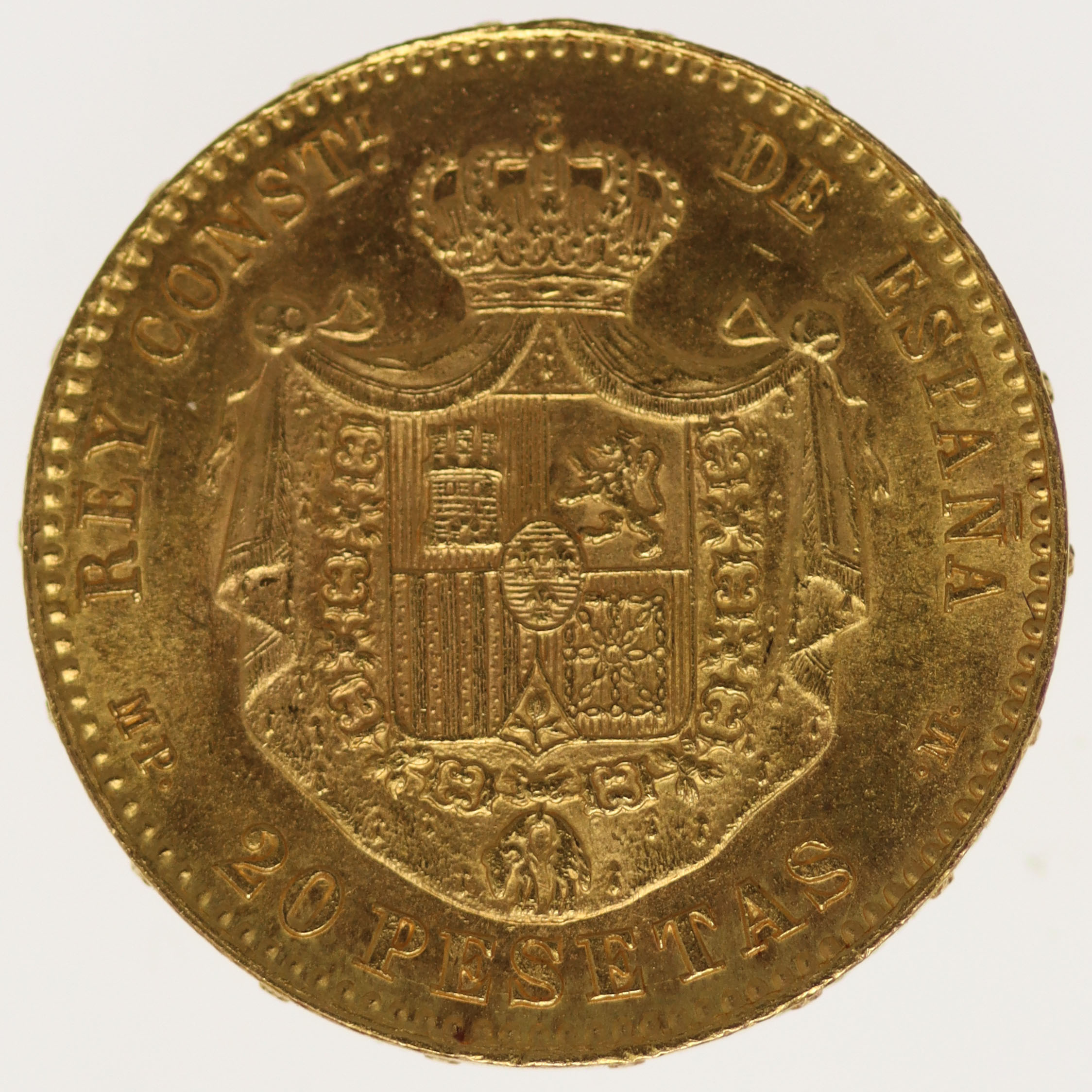 Spanien Alfonso XIII. 20 Pesetas 1890 / 18-90