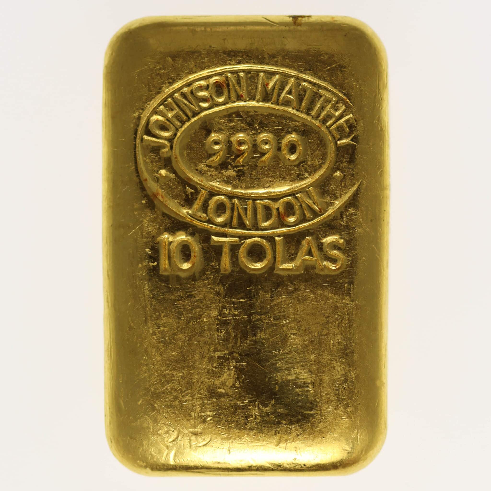 Goldbarren 10 Tolas Johnson Matthey