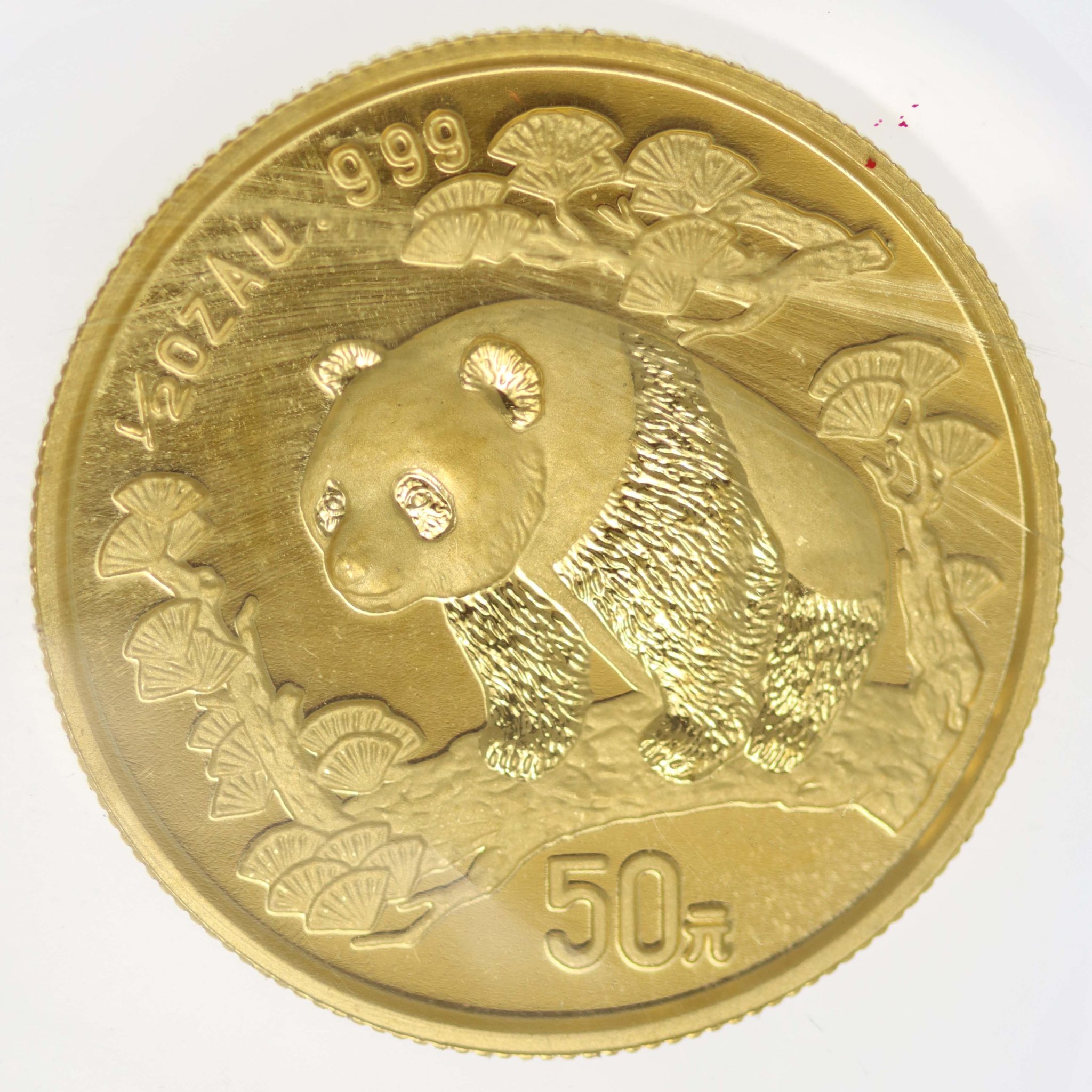 China Panda 50 Yuan 1997 1/2 Unze