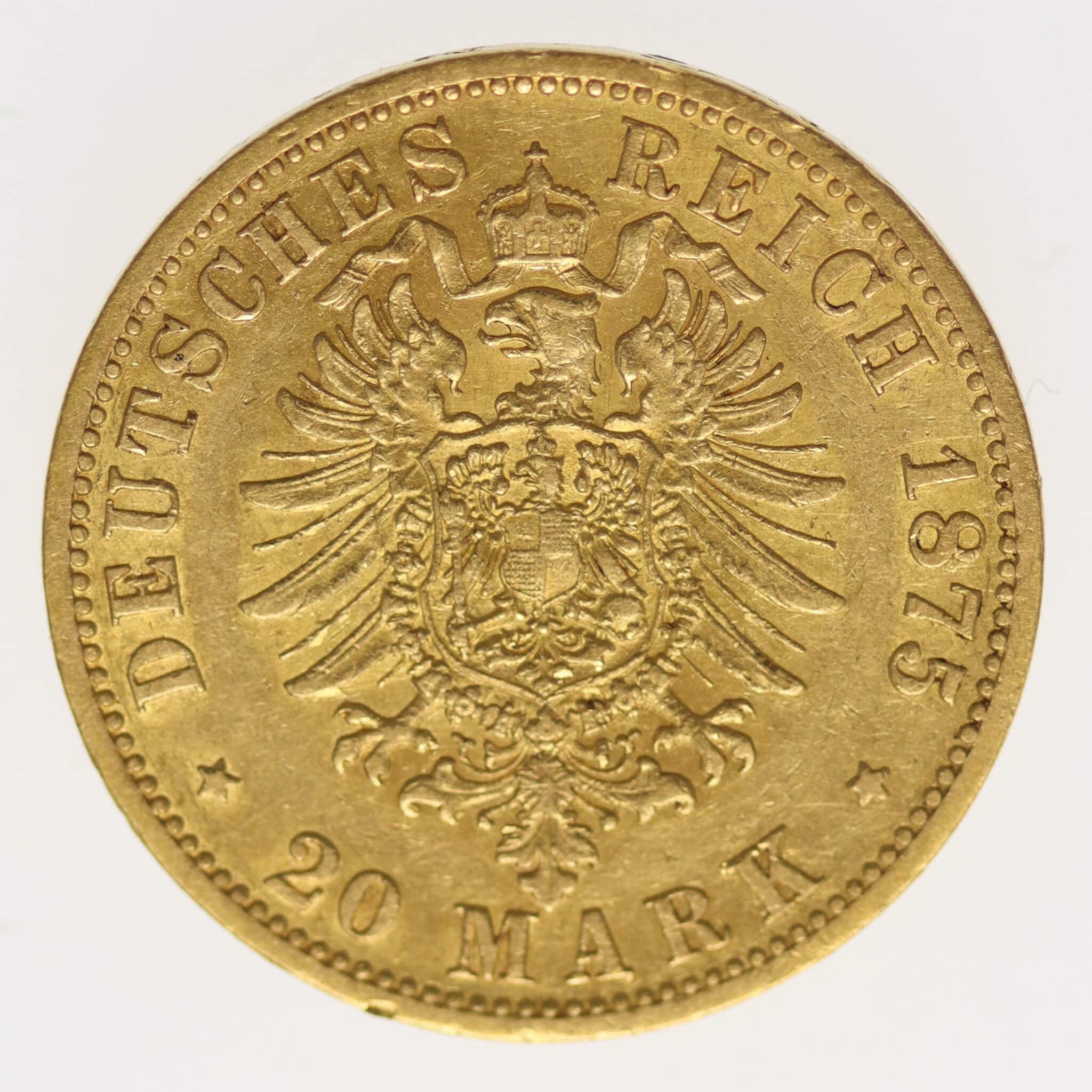 Preussen Wilhelm I. 20 Mark 1875 B