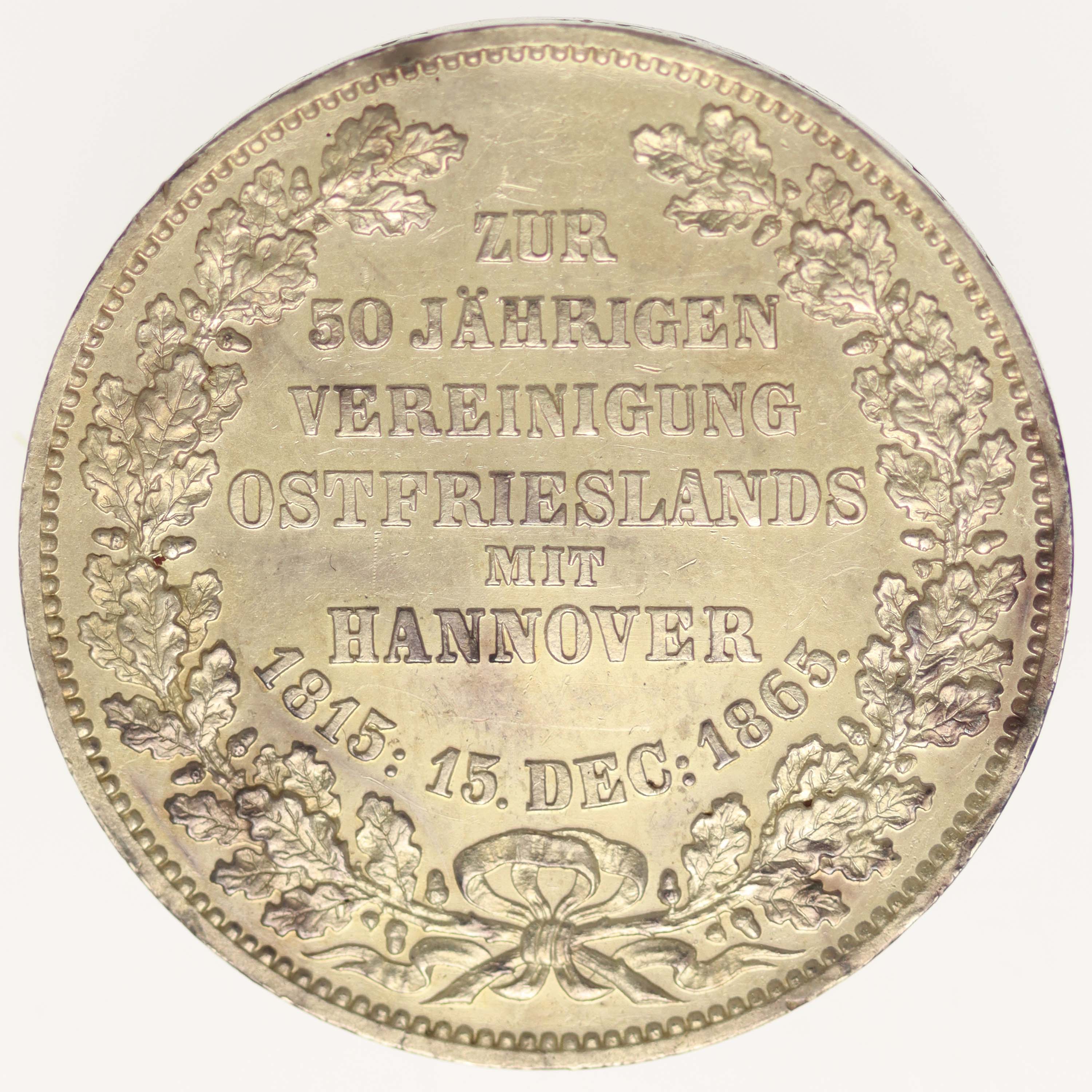 Hannover Georg V. Vereinstaler 1865