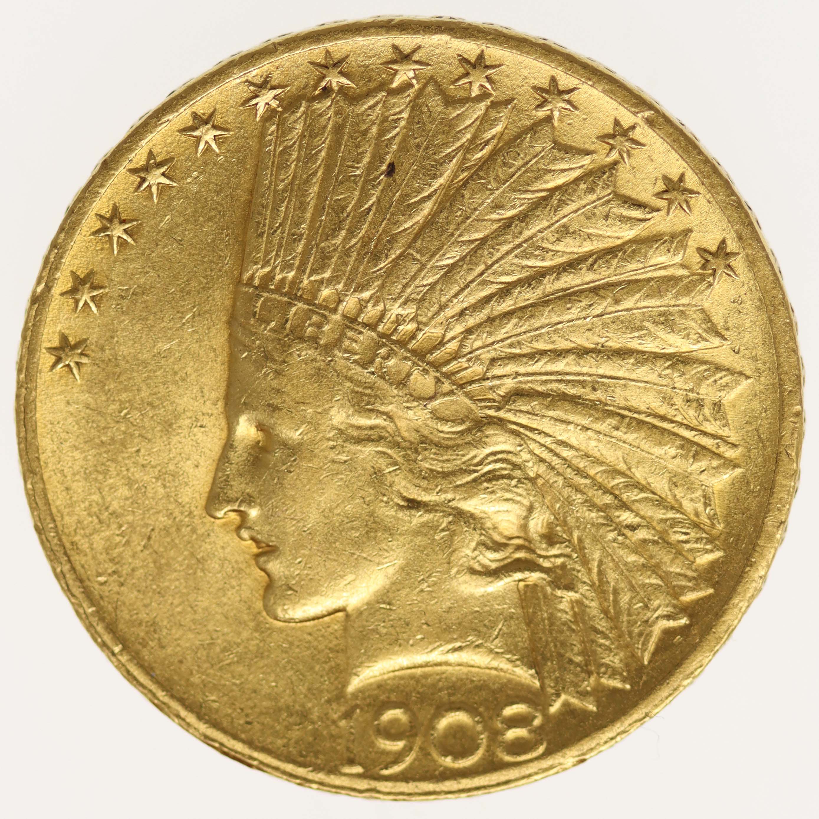 USA 10 Dollars 1908 Indianer