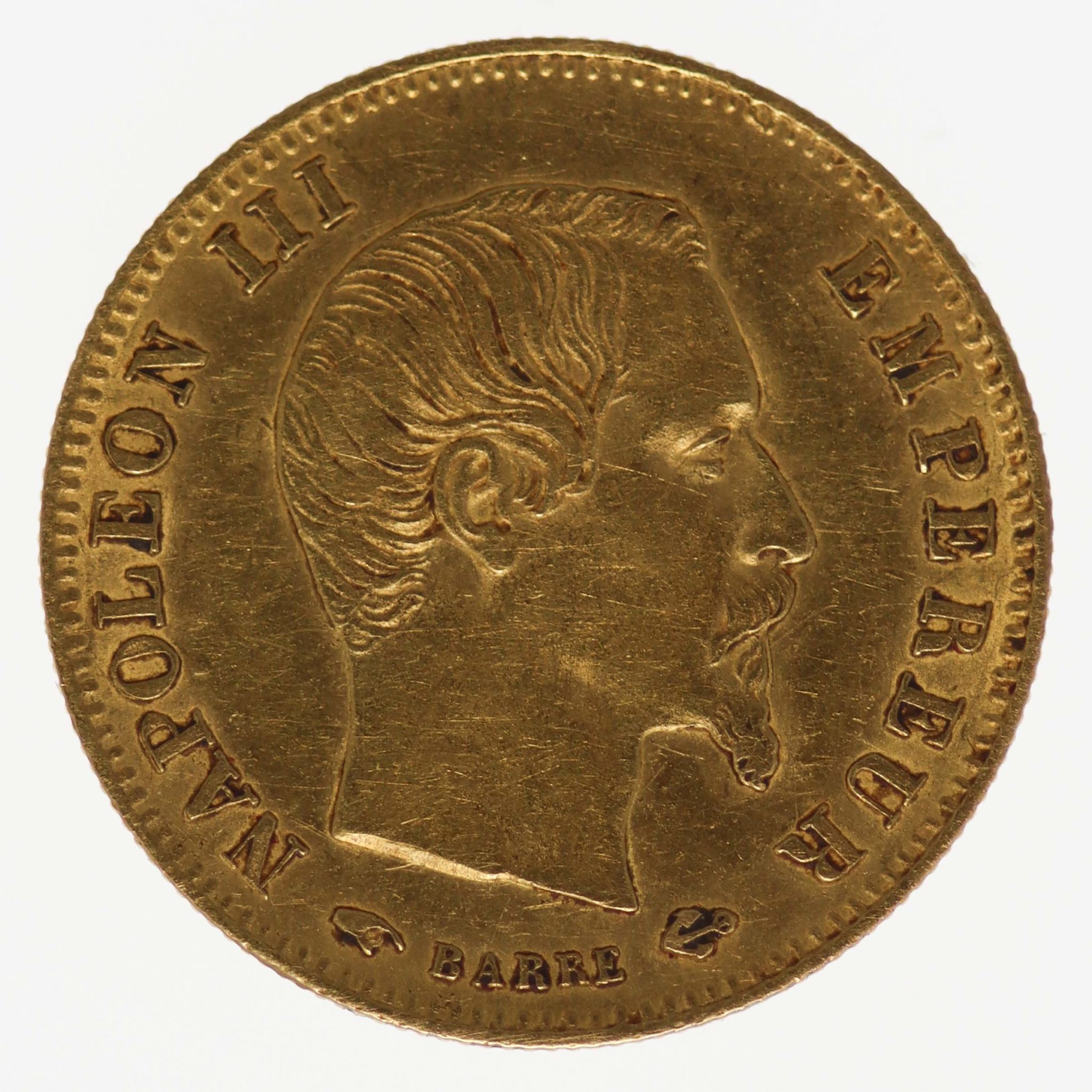 Frankreich Napoleon III. 5 Francs 1858 A