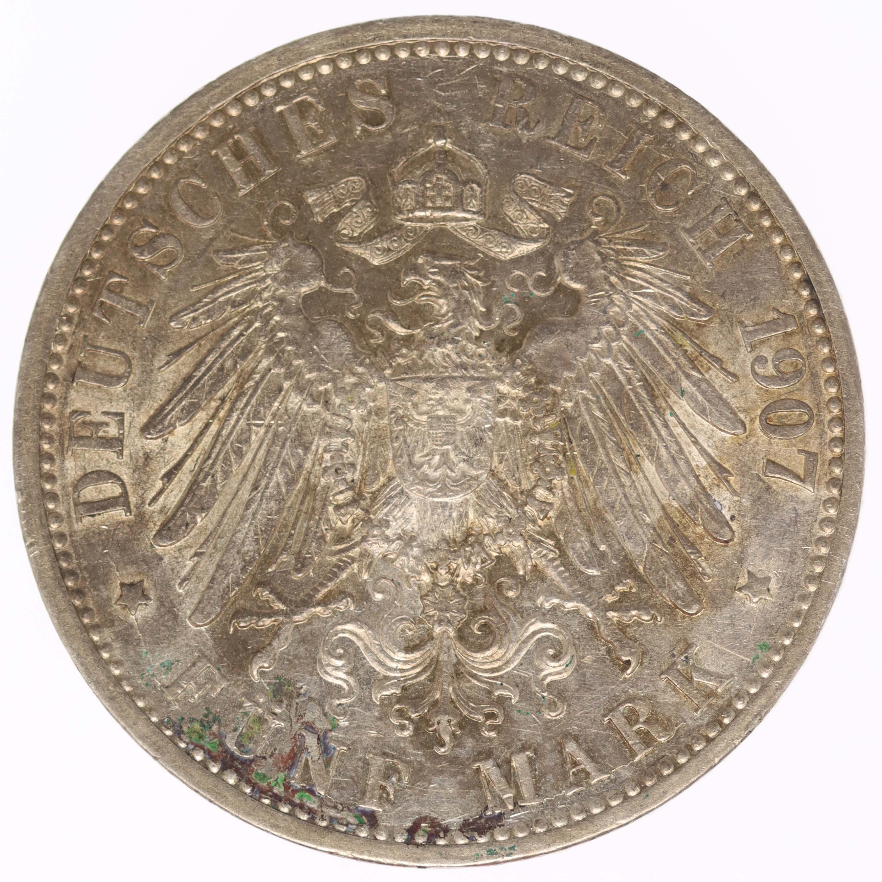 Baden Friedrich I. 5 Mark 1907 G