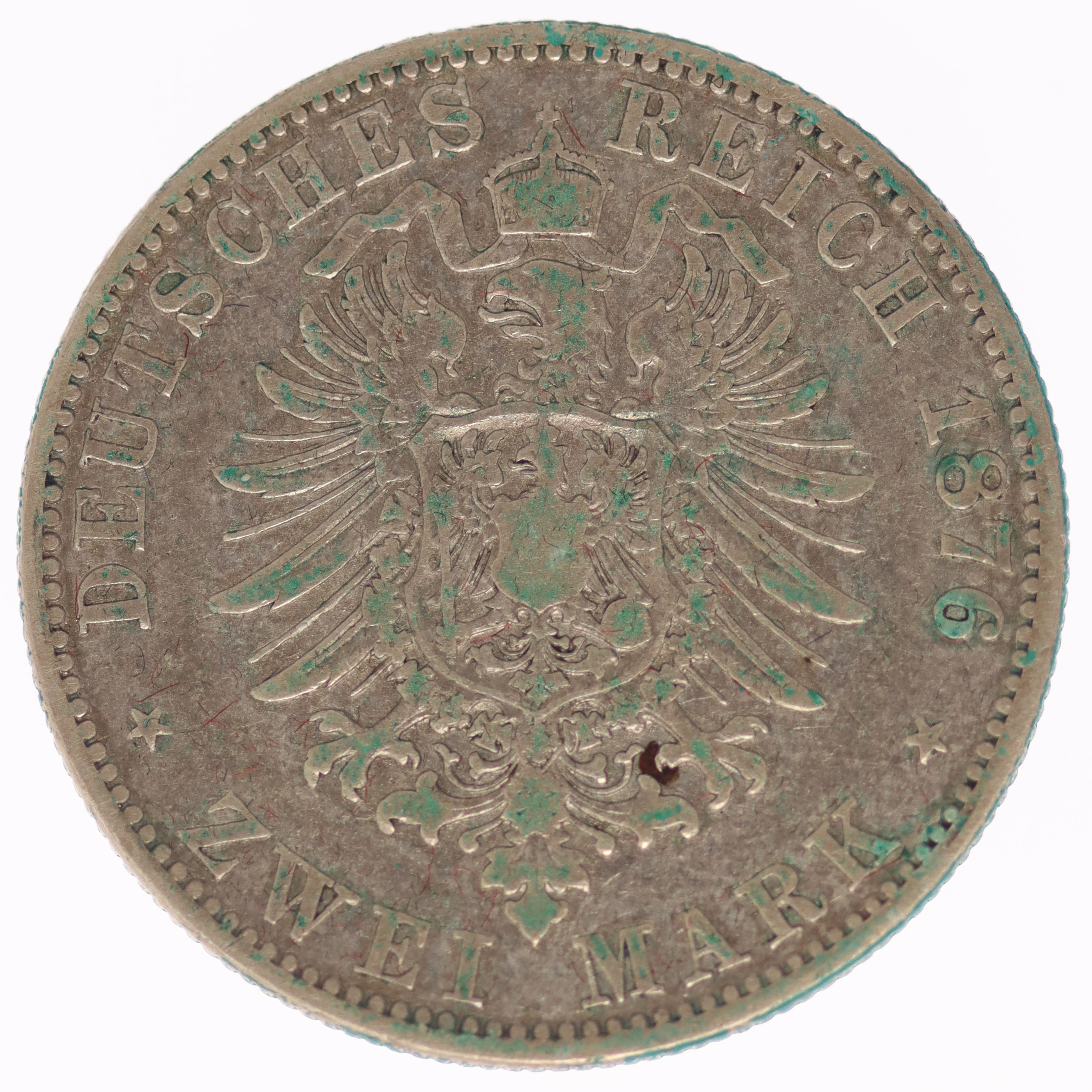 Mecklenburg Schwerin Friedrich Franz II. 2 Mark 1876