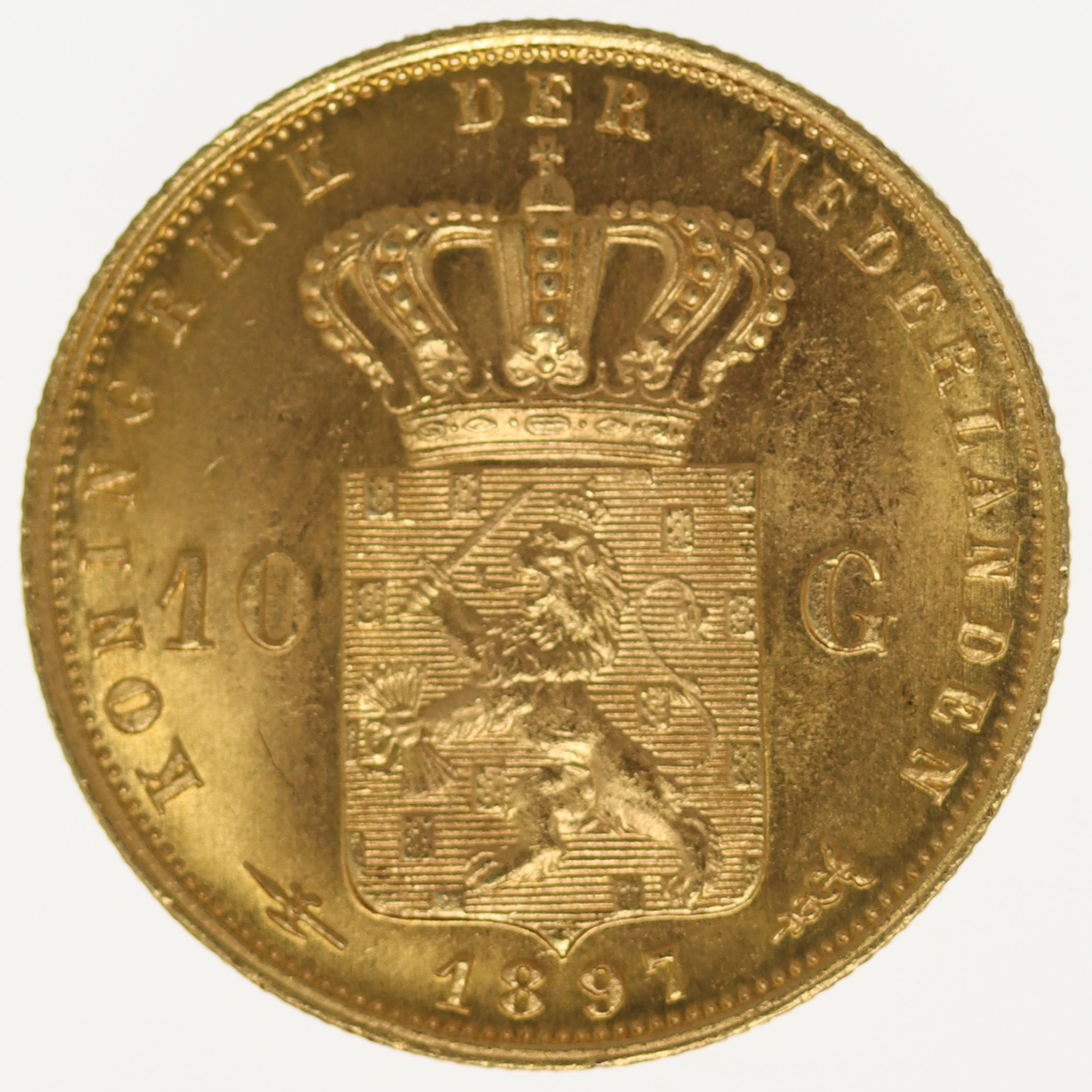 Niederlande Wilhelmina 10 Gulden 1897