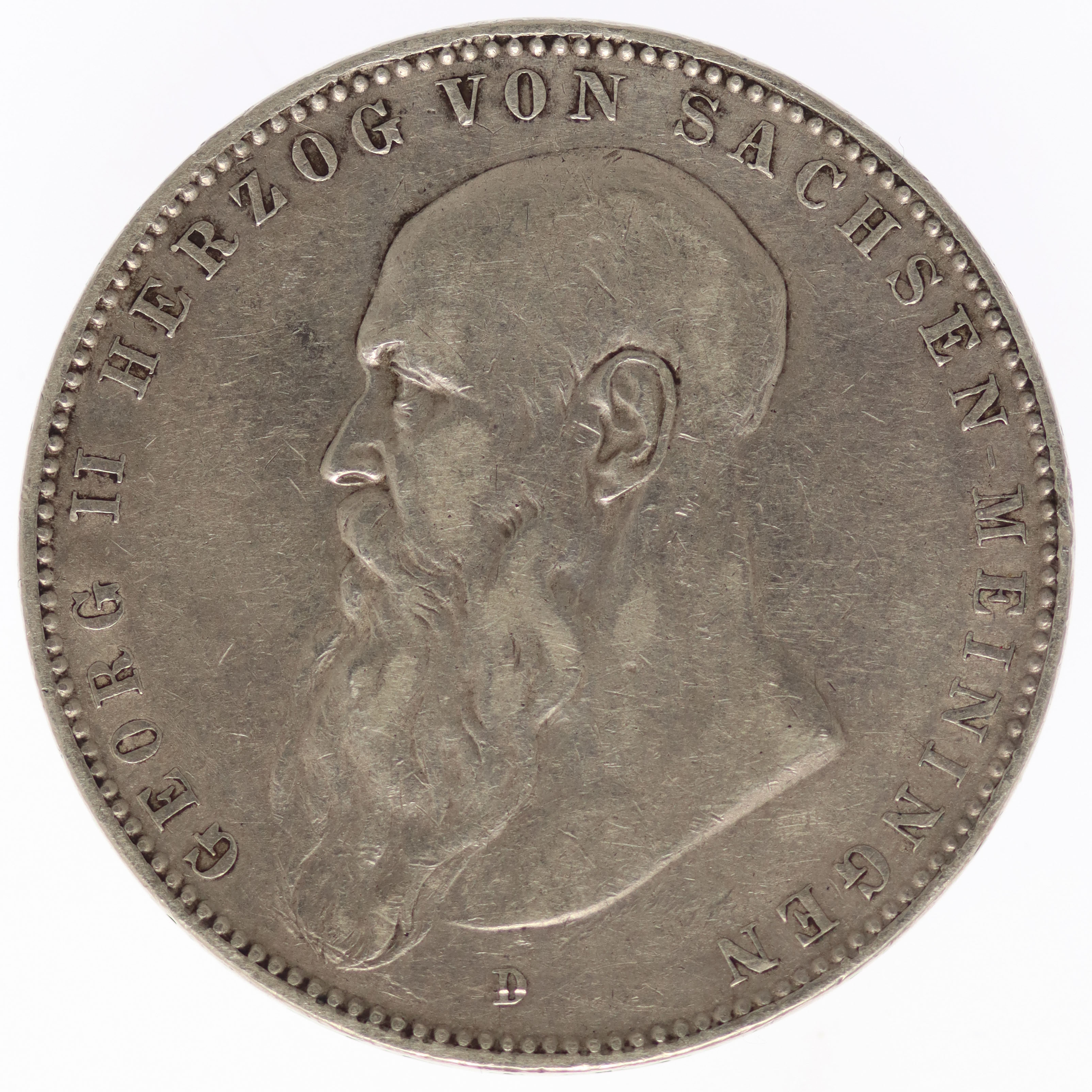 Sachsen Meiningen Georg II. 5 Mark 1908 D