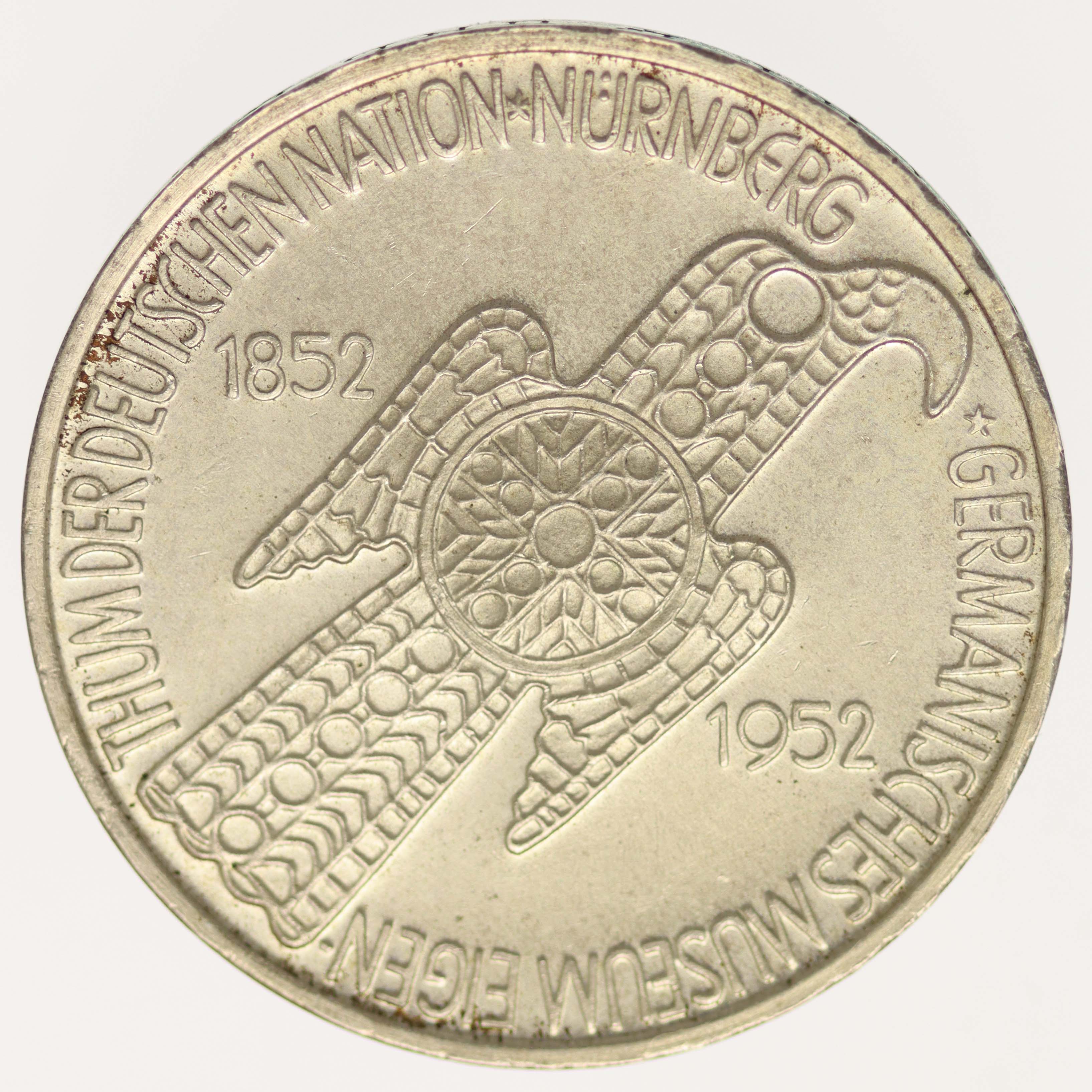 BRD 5 Mark 1952 Germanisches Museum