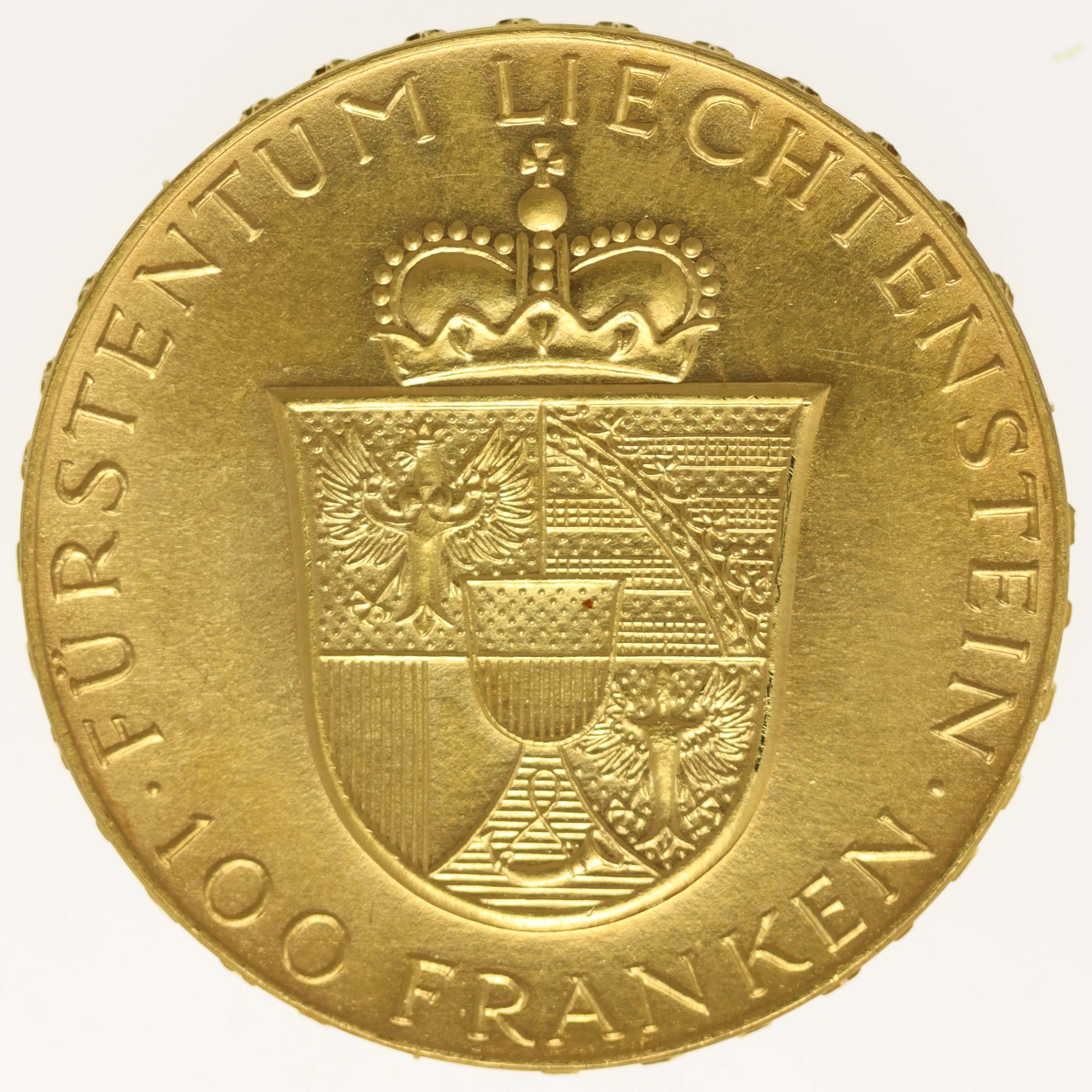 Liechtenstein Franz Joseph II. 100 Franken 1952