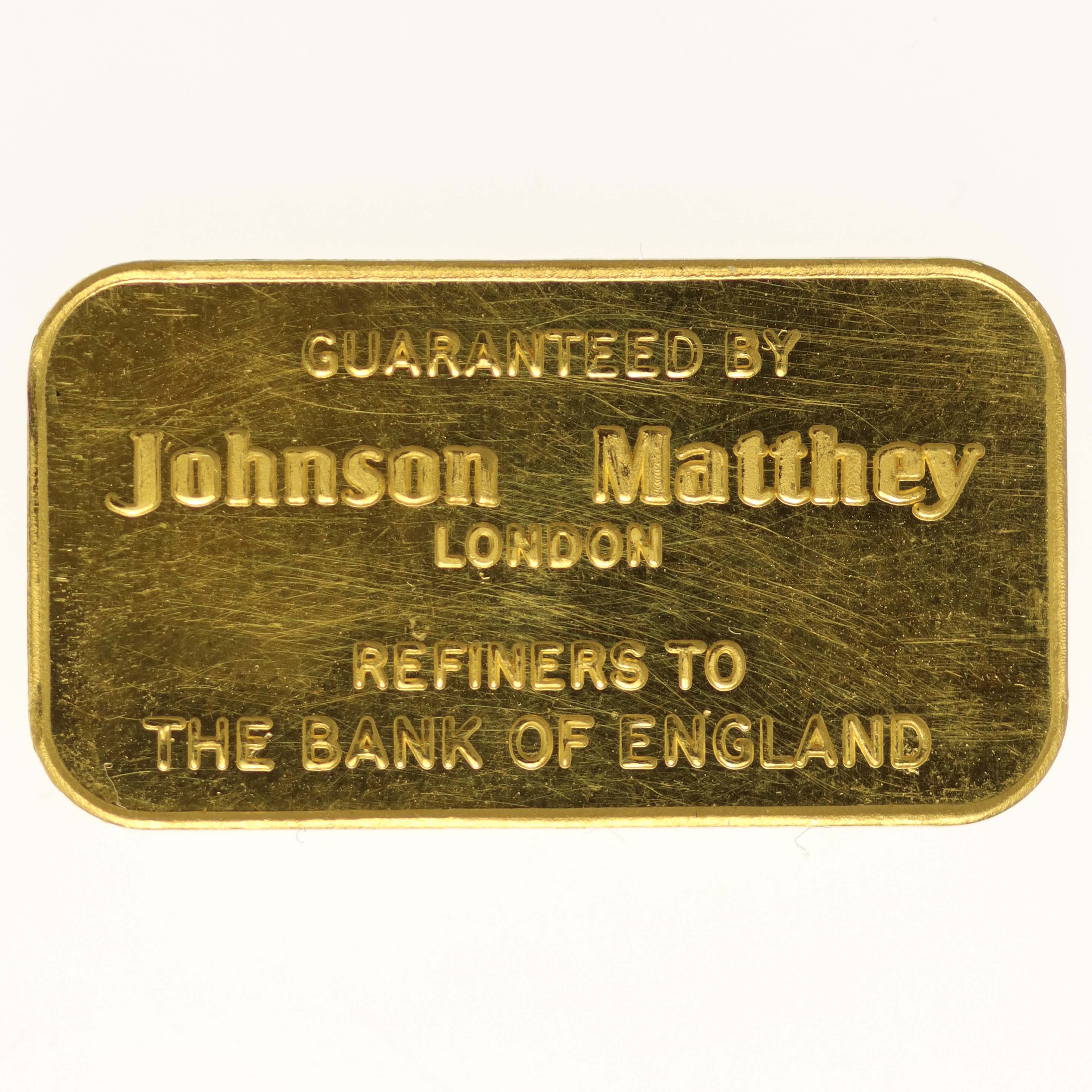 Goldbarren 10 Gramm Johnson Matthey London