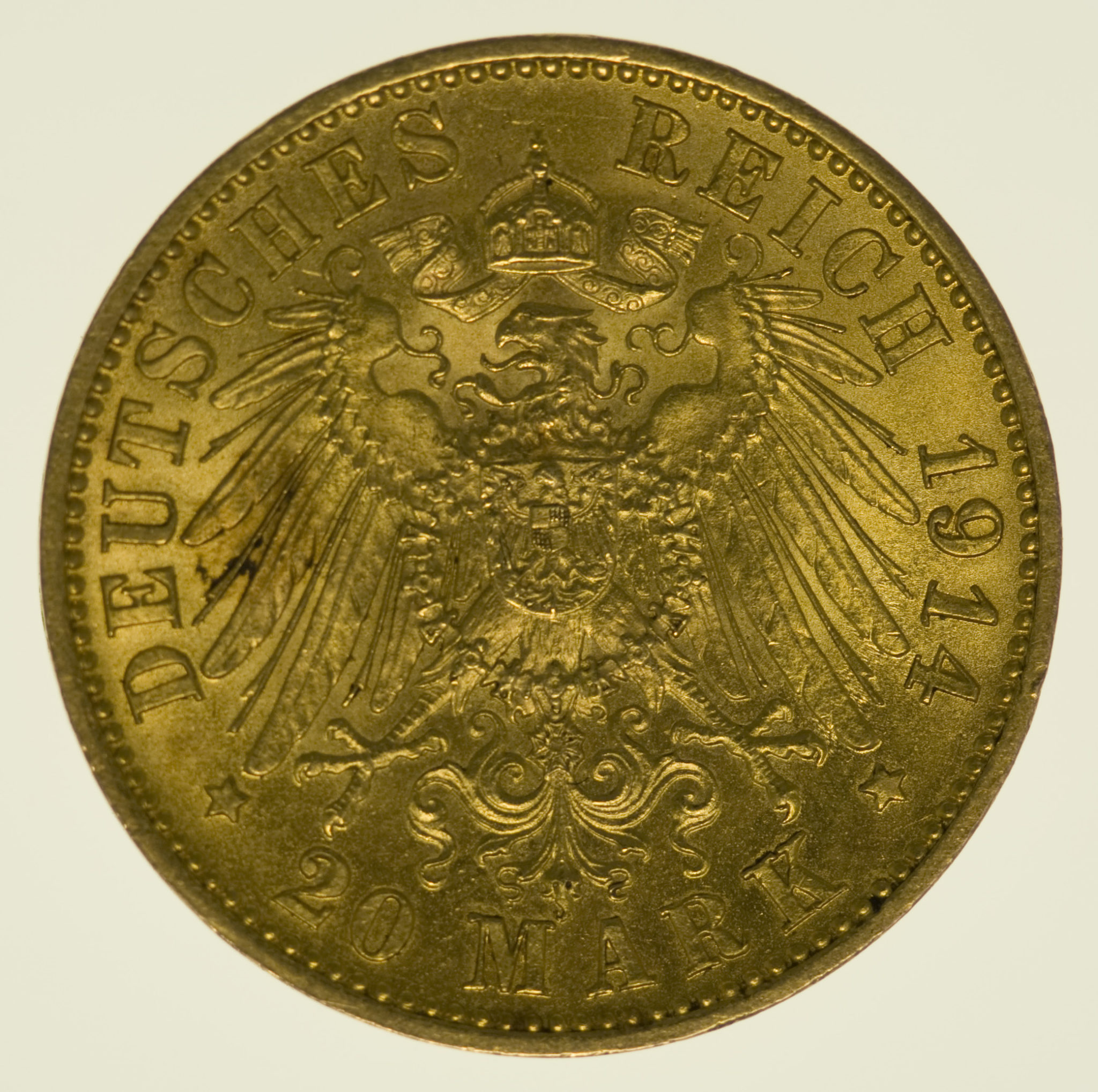 Sachsen Friedrich August 20 Mark 1914