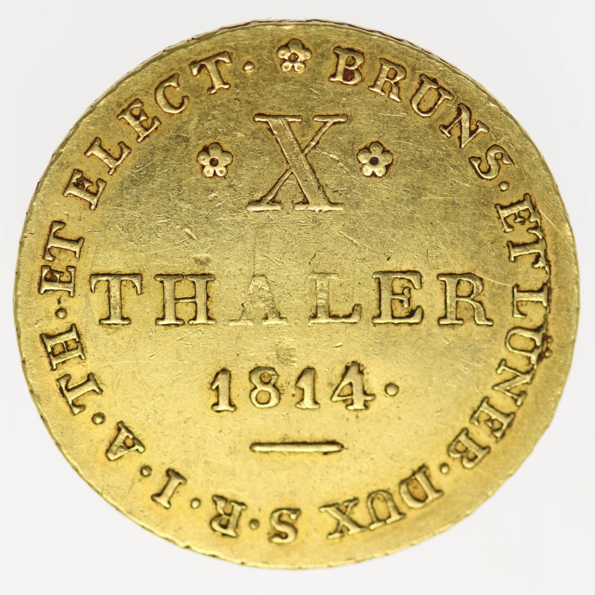 Braunschweig Calenberg Hannover Georg III. 10 Taler 1814 C.H.H.