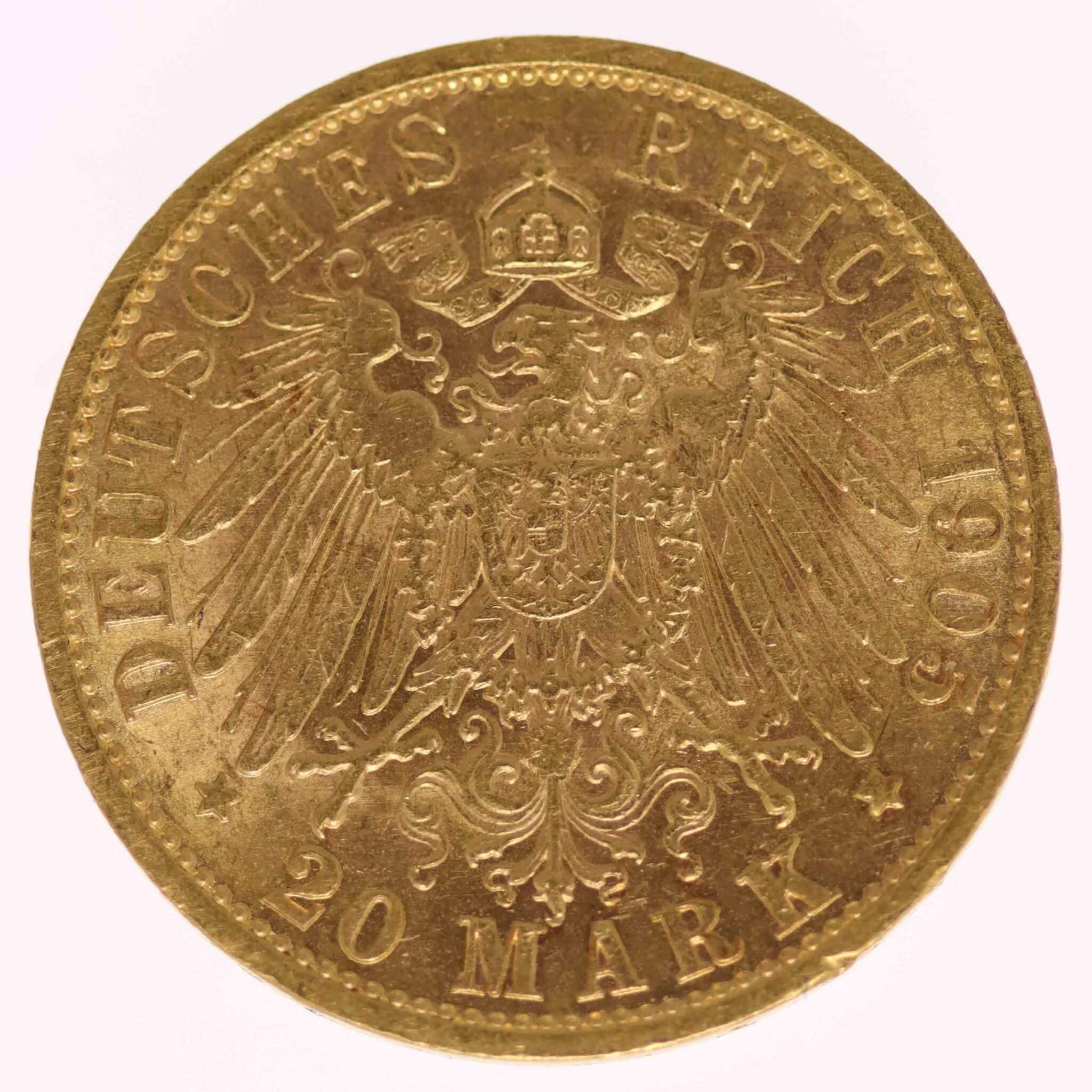 Sachsen Coburg Gotha Carl Eduard 20 Mark 1905