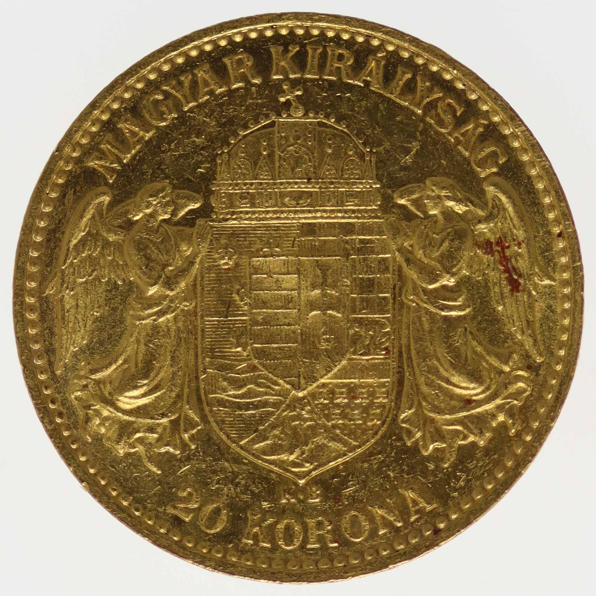 Ungarn Franz Joseph I. 20 Kronen 1912