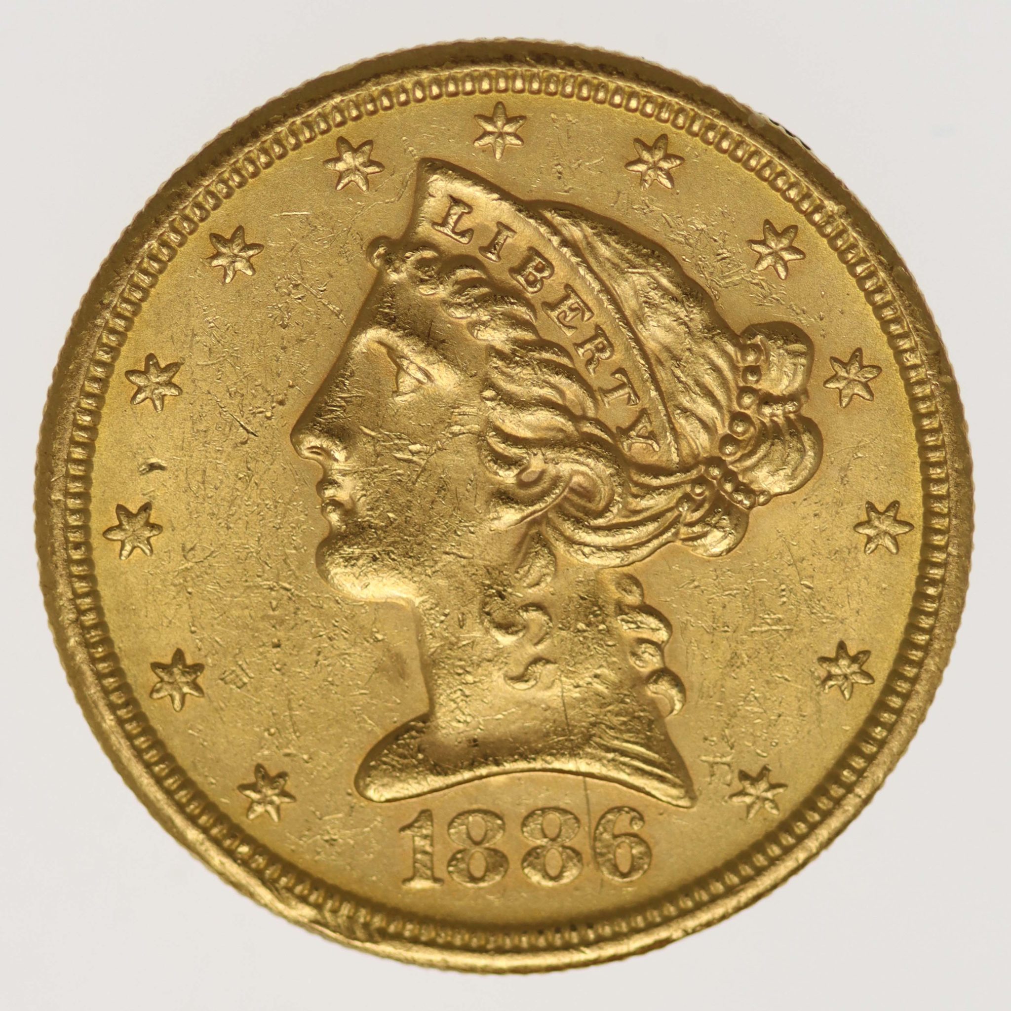 USA 5 Dollars 1886 S  Liberty / Kopf