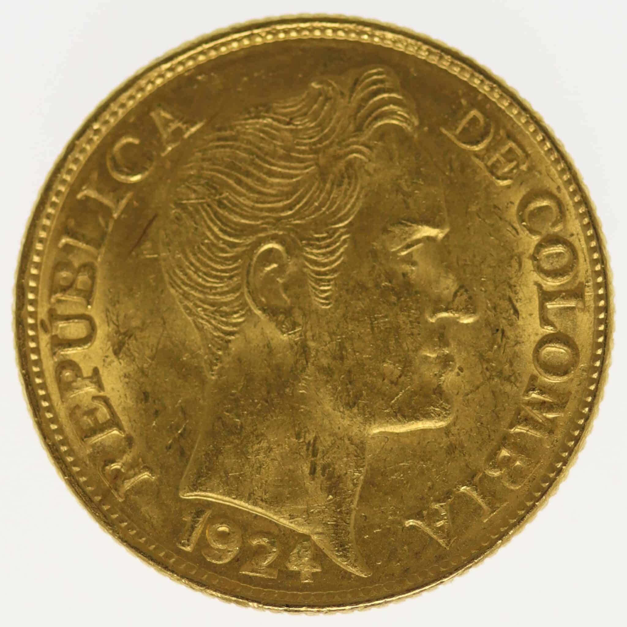 Kolumbien 5 Pesos 1924