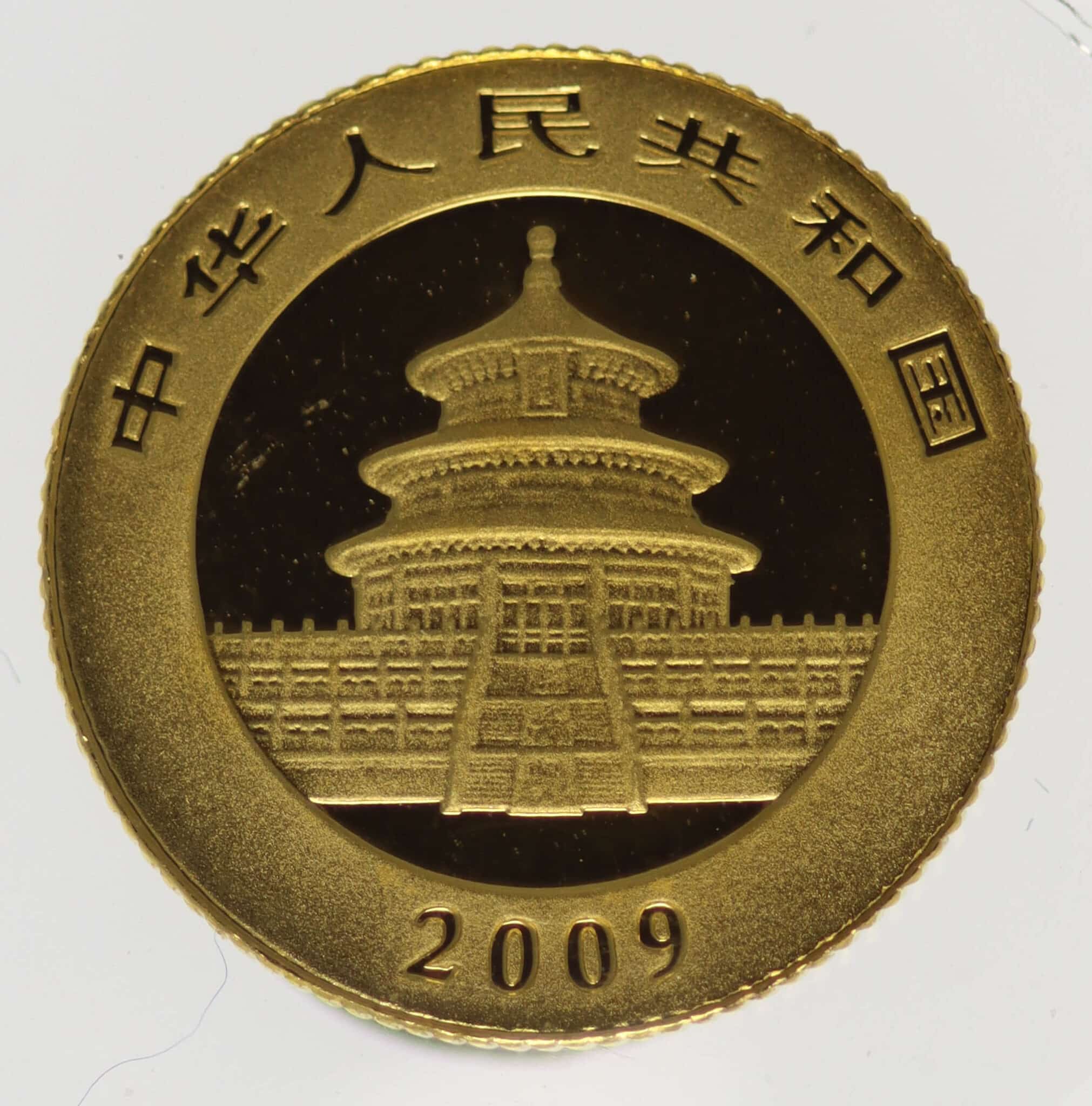 China Panda 20 Yuan 2009 1/20 Unze