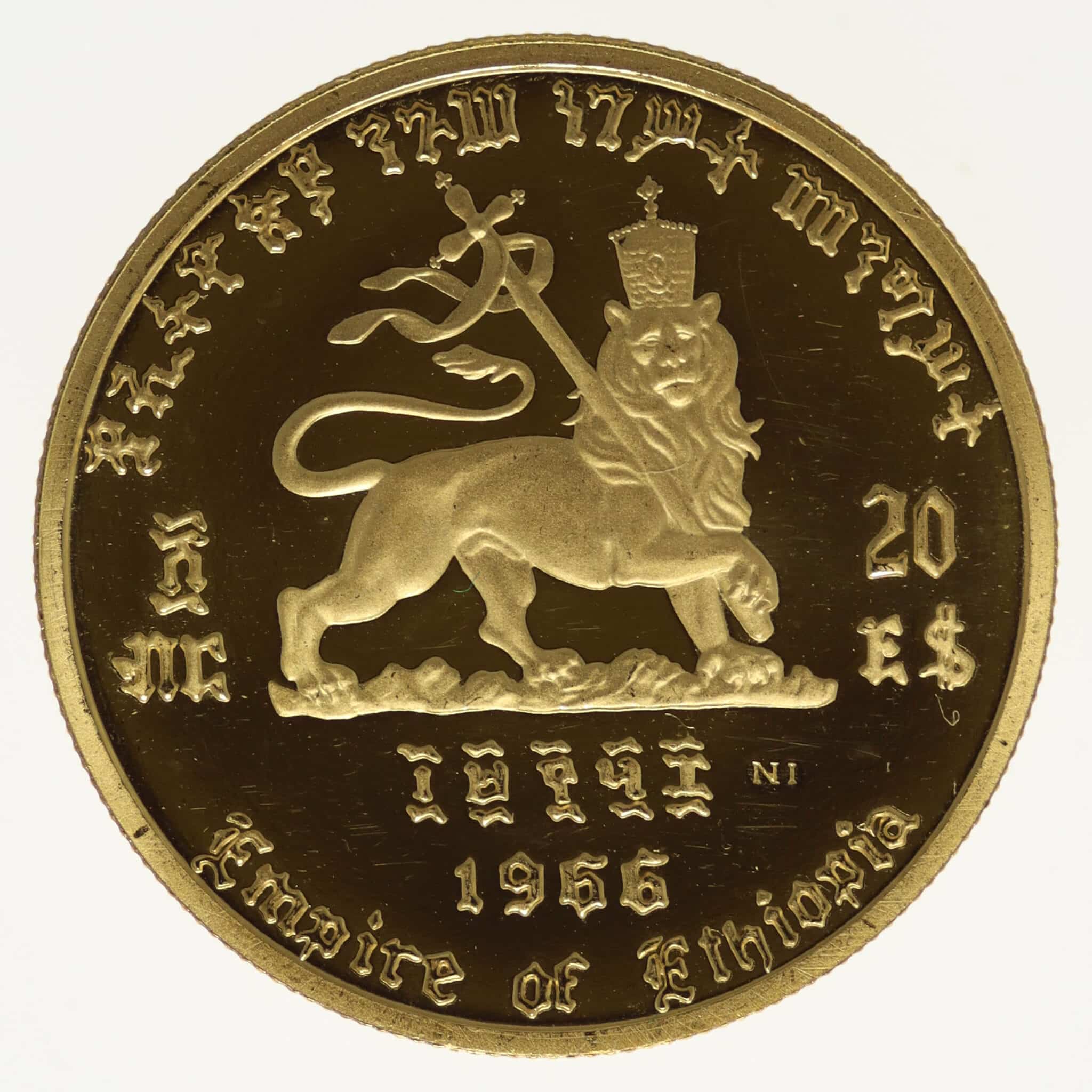 Äthiopien Haile Selassi 20 Dollars 1966