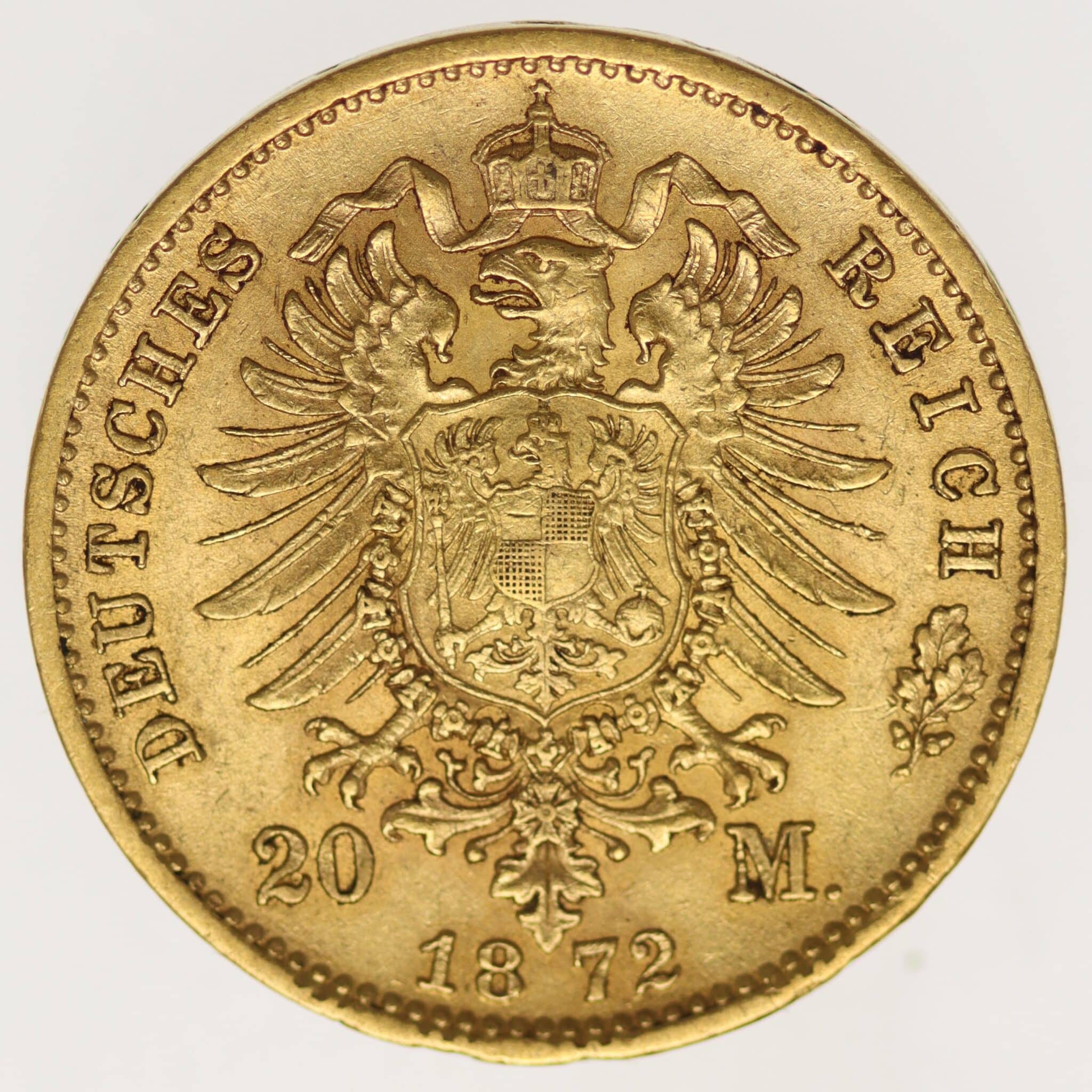Sachsen Johann 20 Mark 1872