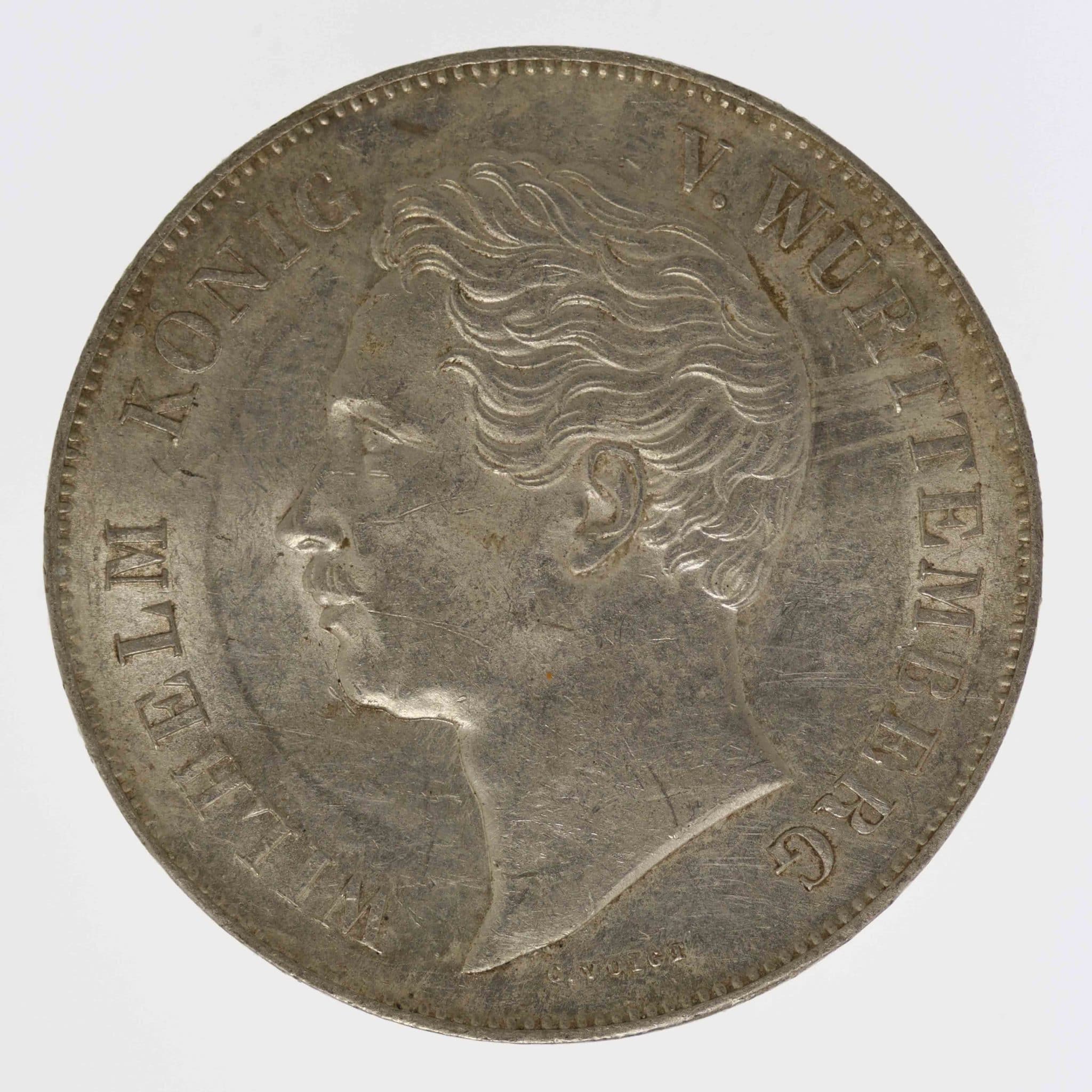 Württemberg Wilhelm I. 2 Gulden 1854