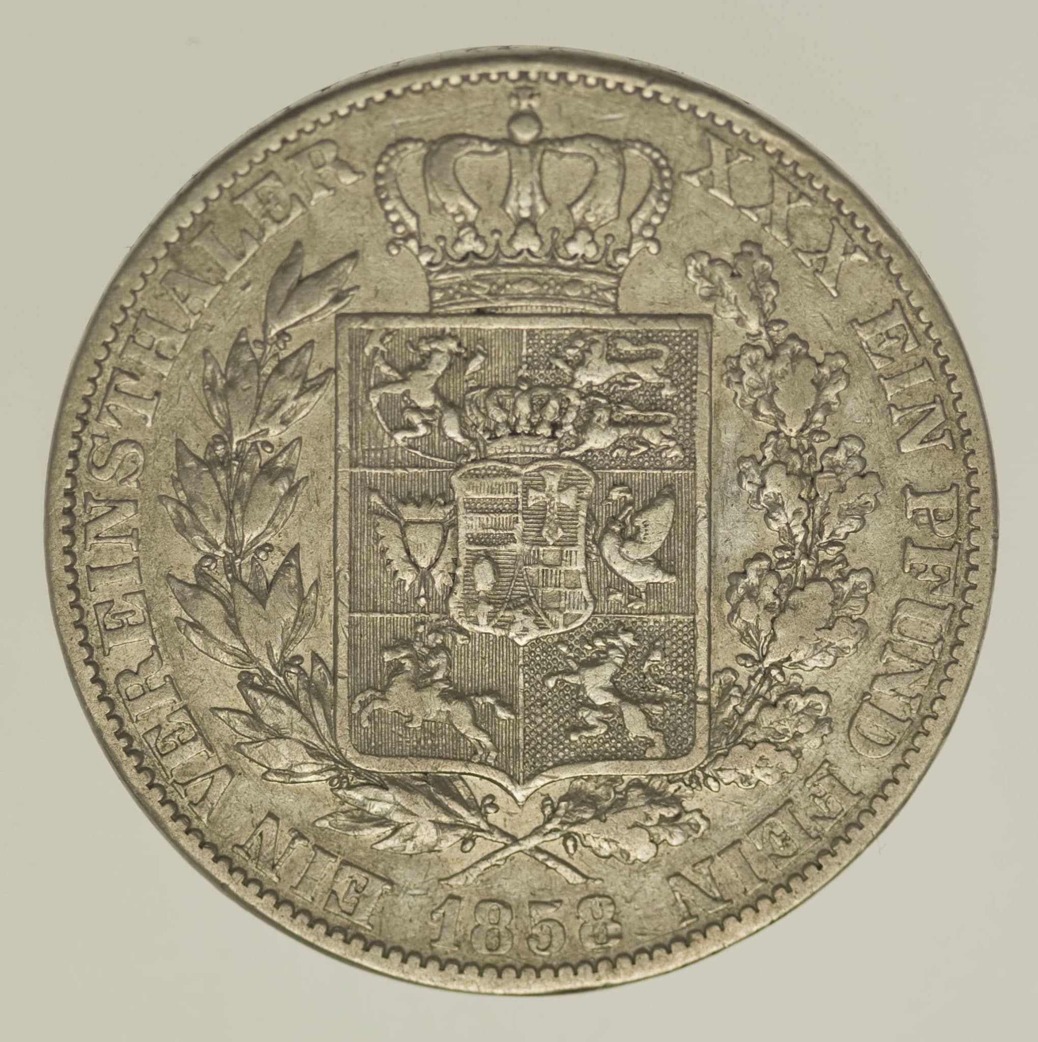 Oldenburg Nicolaus Friedrich Peter Vereinstaler 1858 B