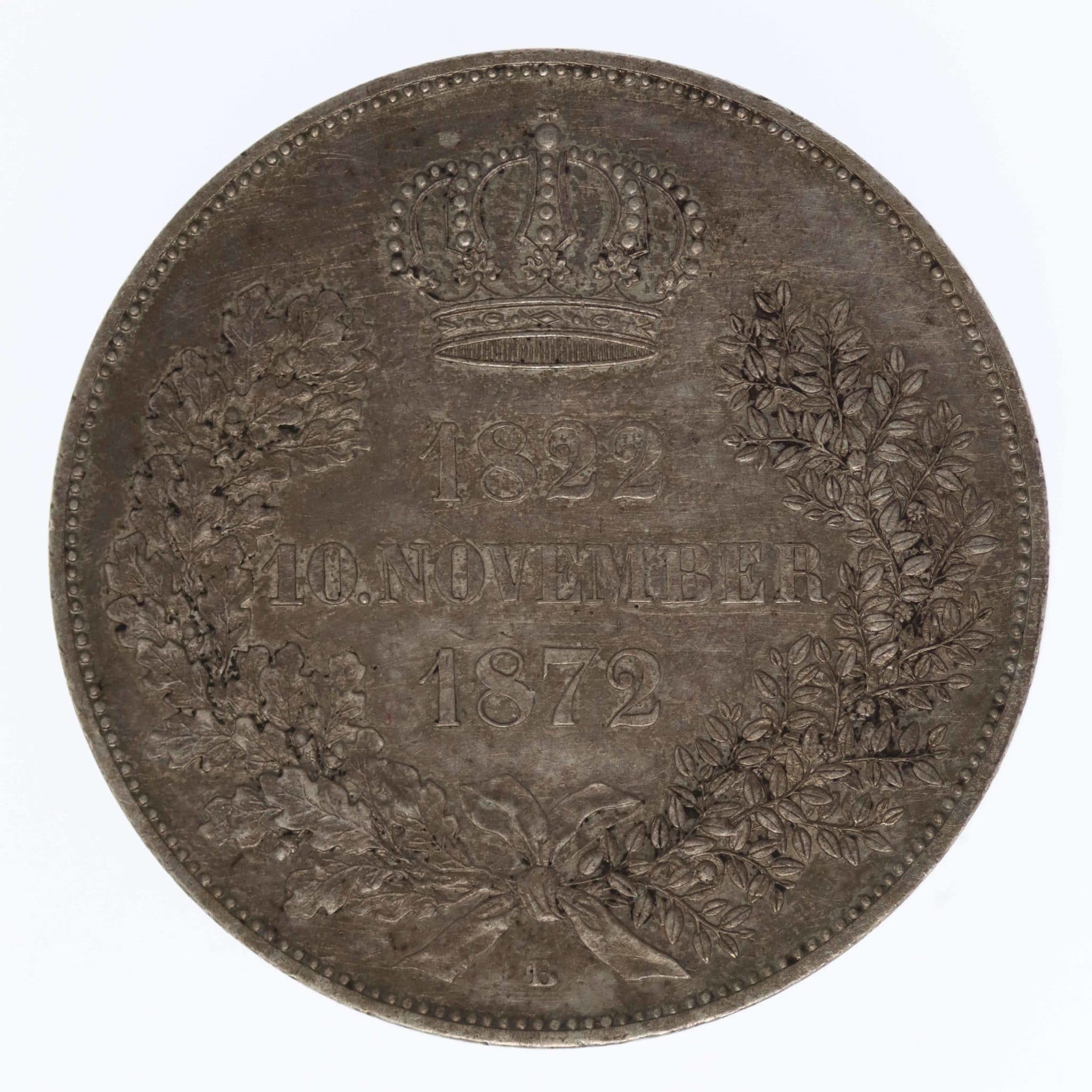 Sachsen Johann Doppeltaler 1872