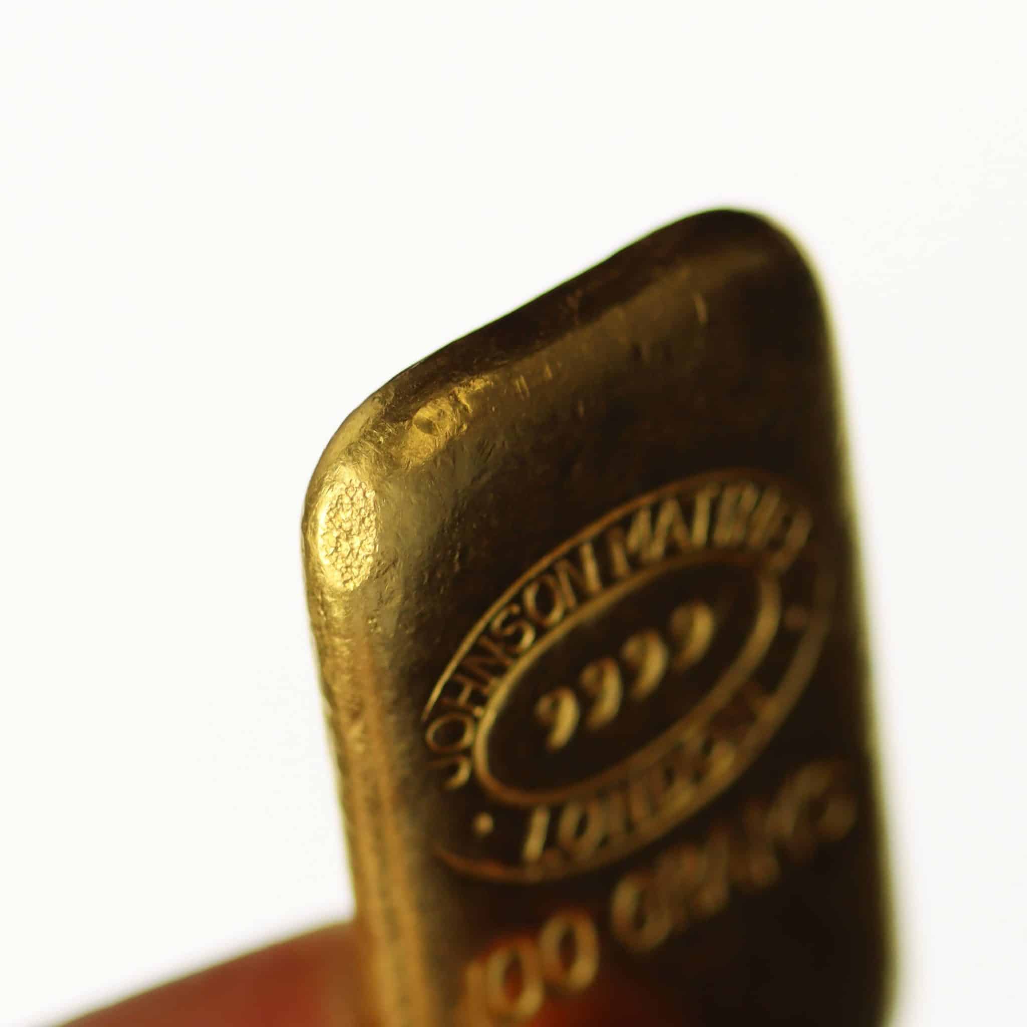 Goldbarren 100 Gramm Johnson Matthey