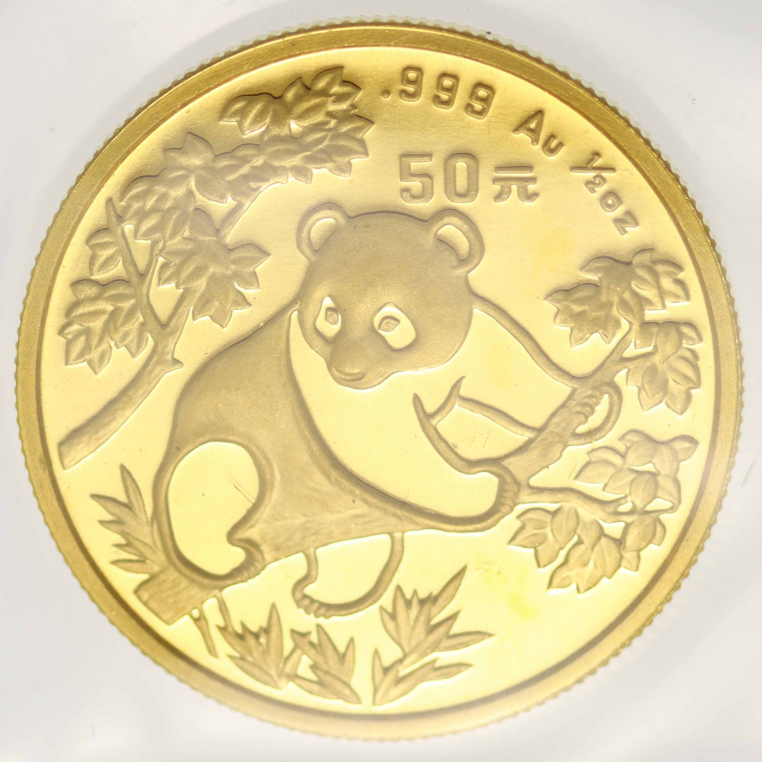 China 50 Yuan 1992 1/2 Unze Panda