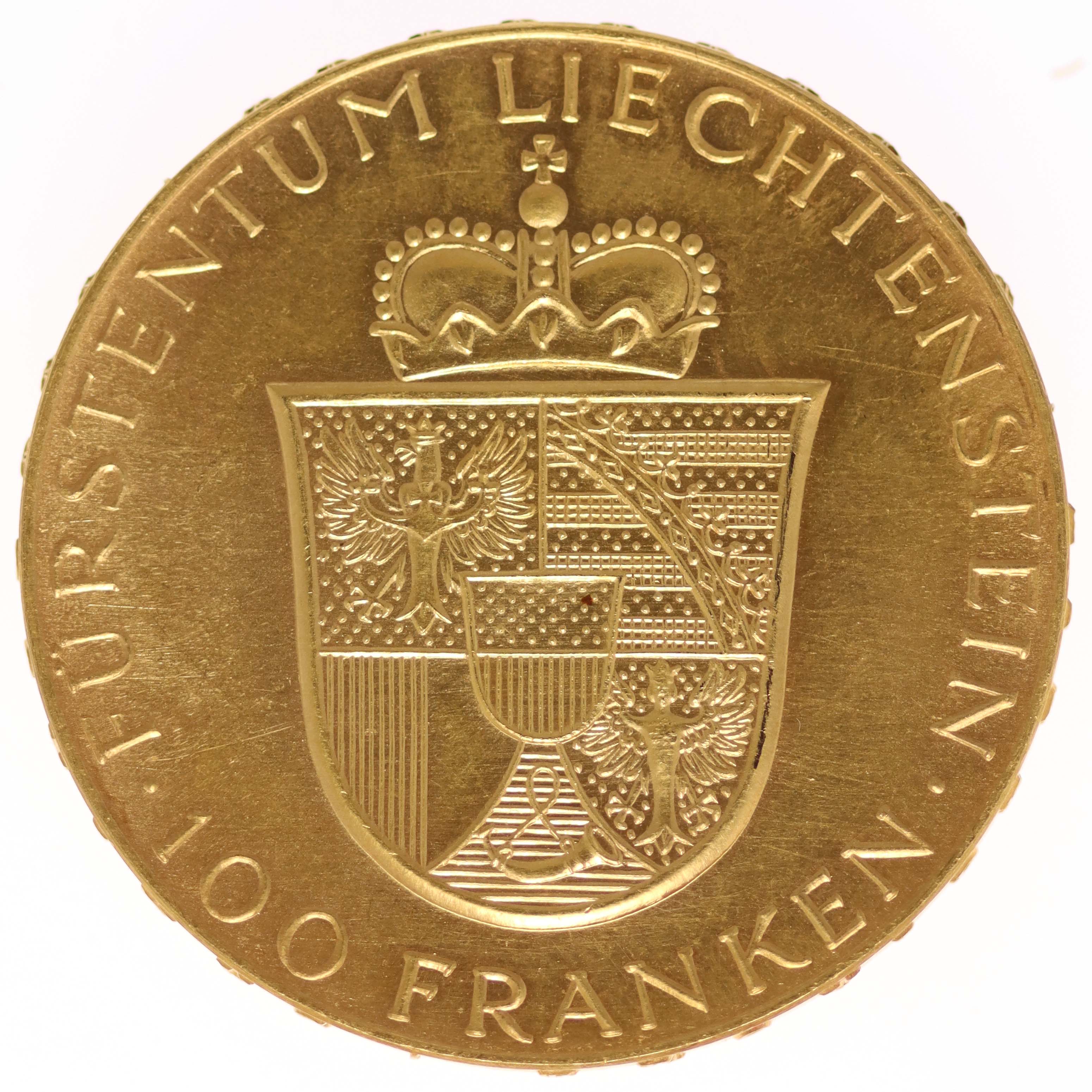 Liechtenstein Franz Joseph II. 100 Franken 1952