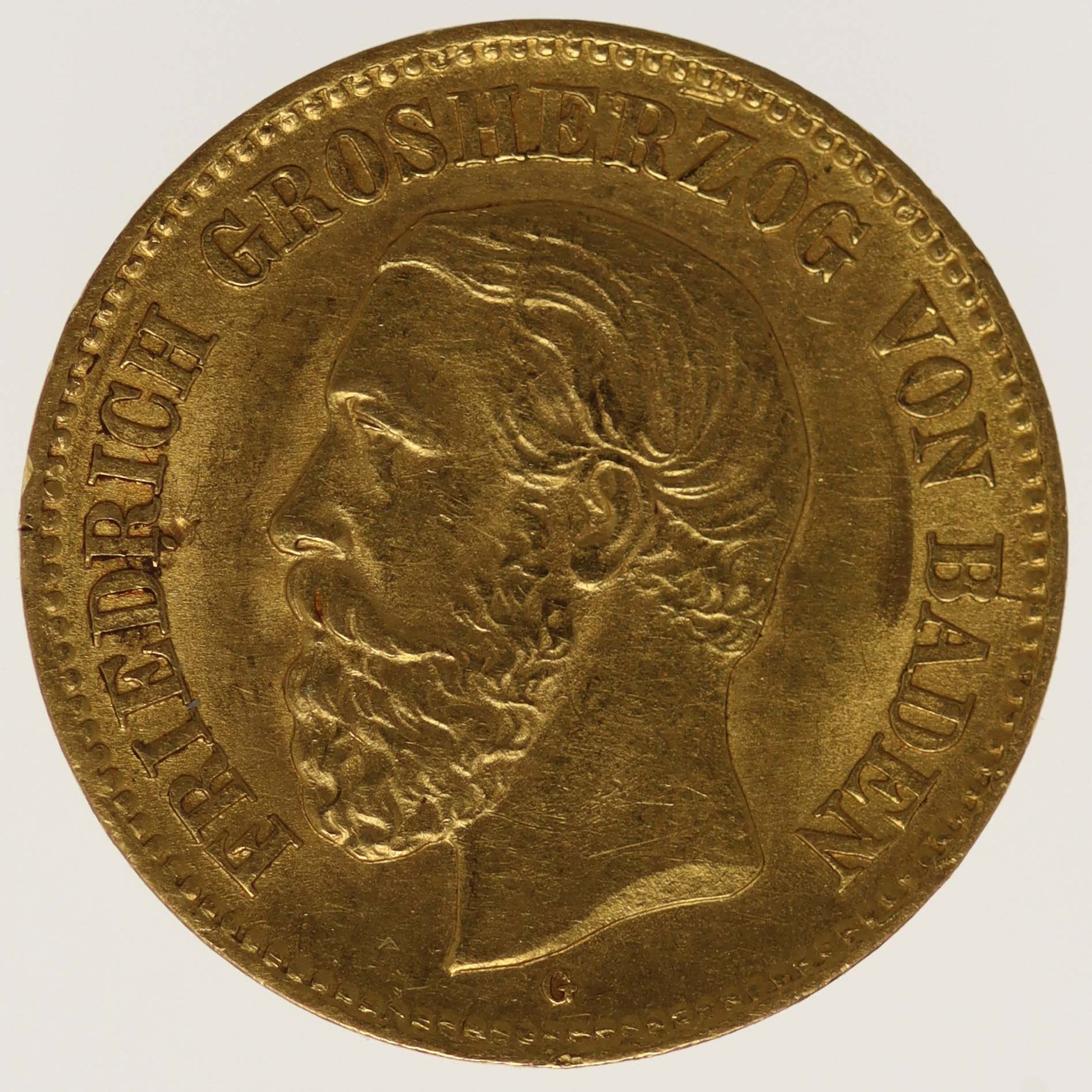 Baden Friedrich I. 5 Mark 1877 G