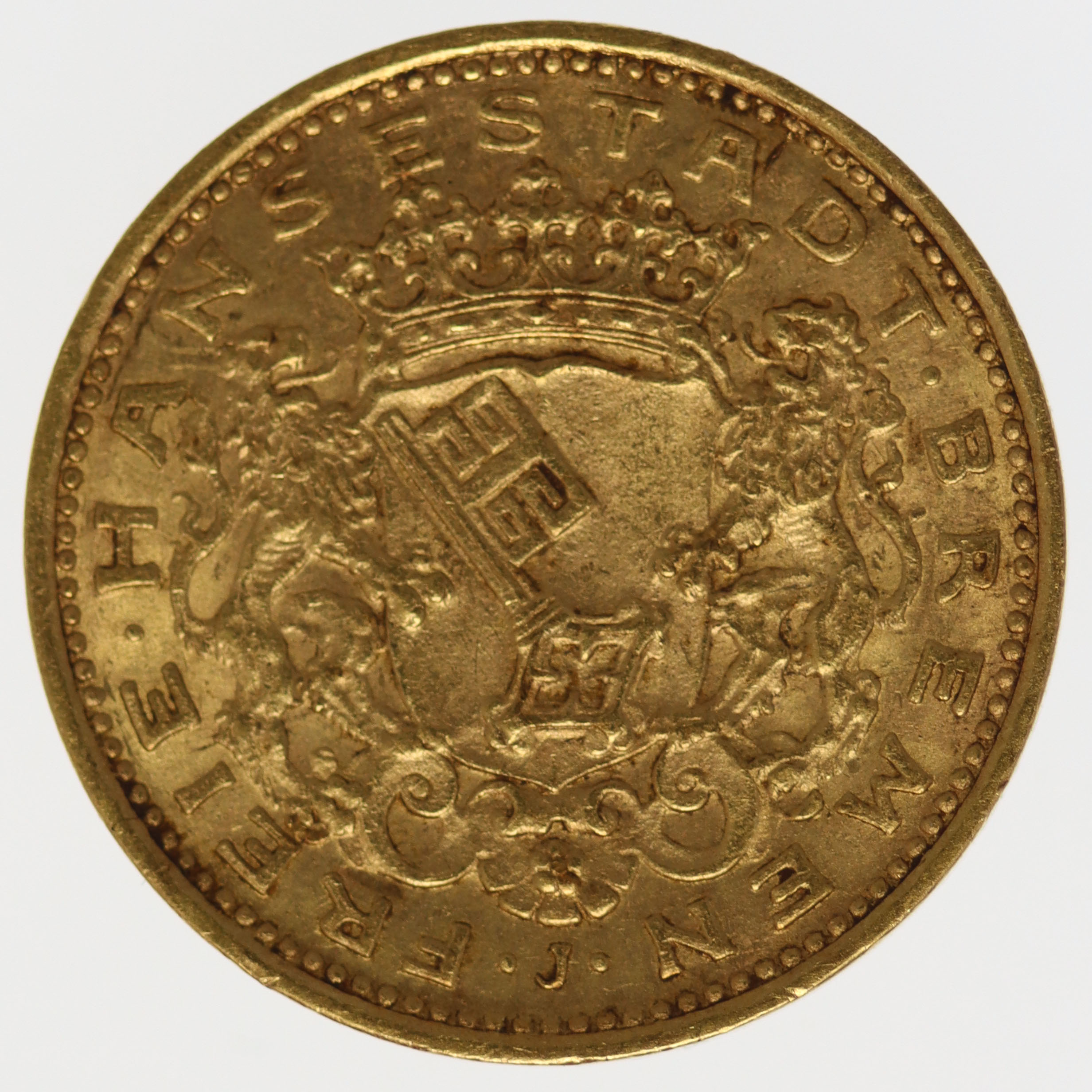 Bremen Stadtwappen 10 Mark 1907 J
