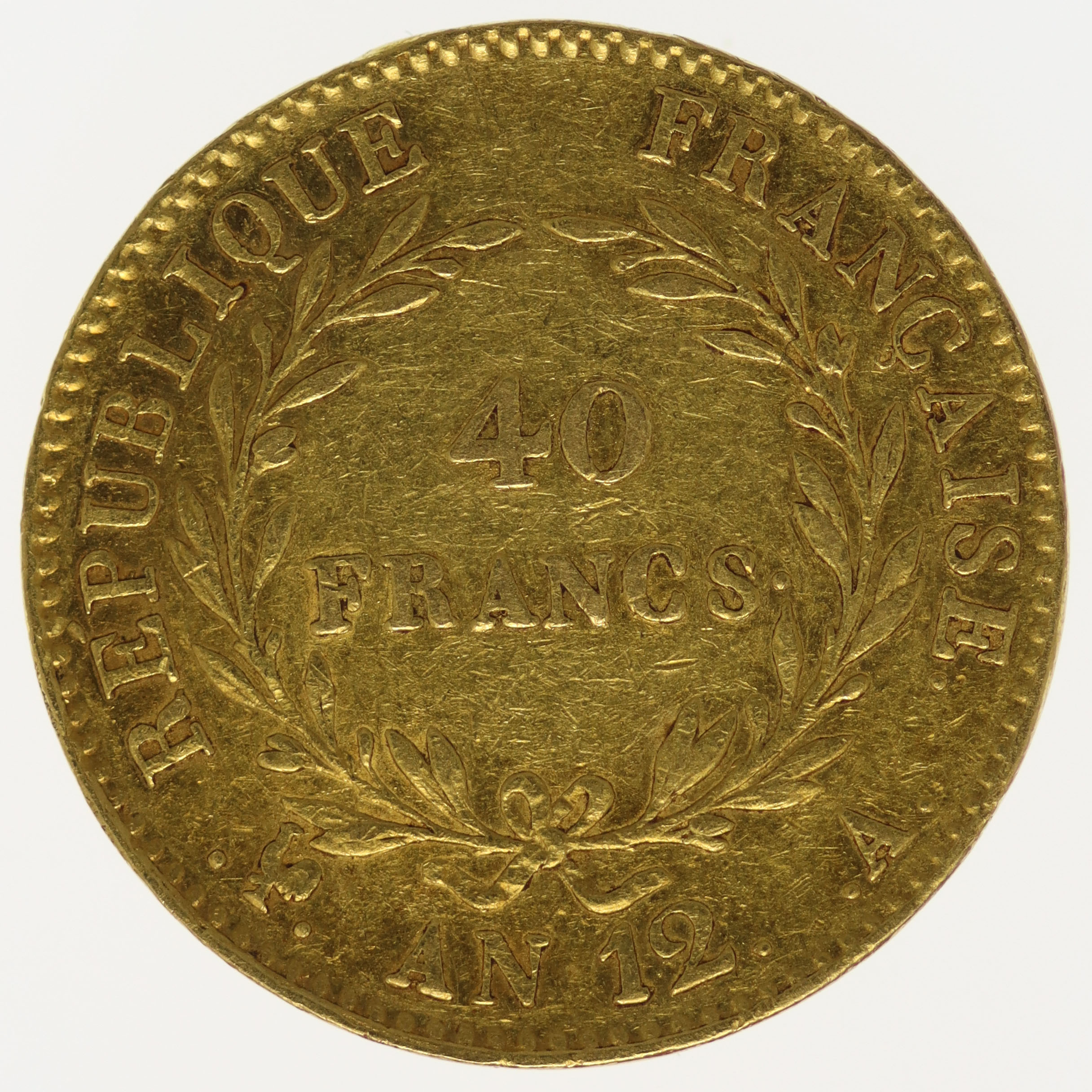 Frankreich Bonaparte Premier Consul 40 Francs AN 12 A