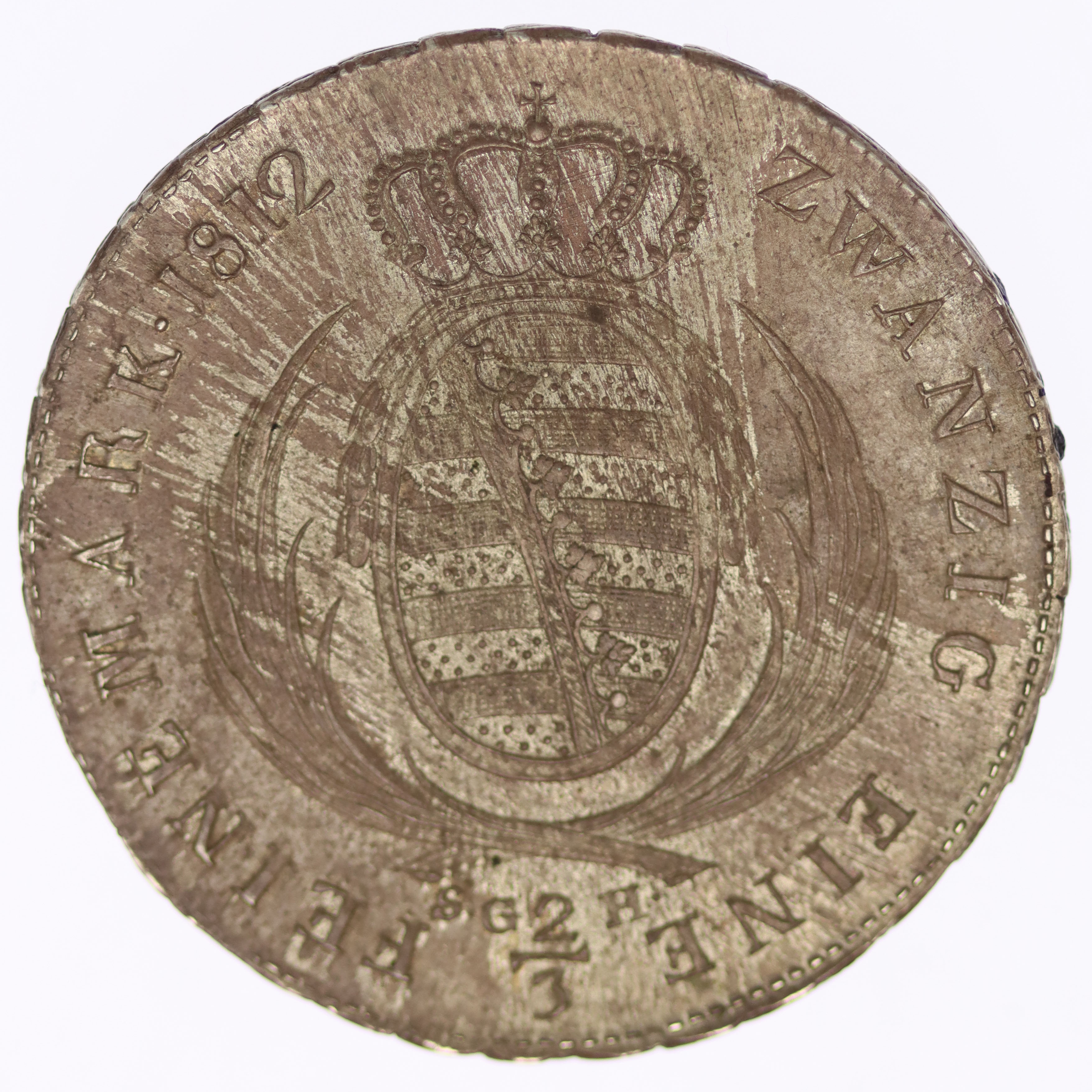 Sachsen Friedrich August 2/3 Taler 1812