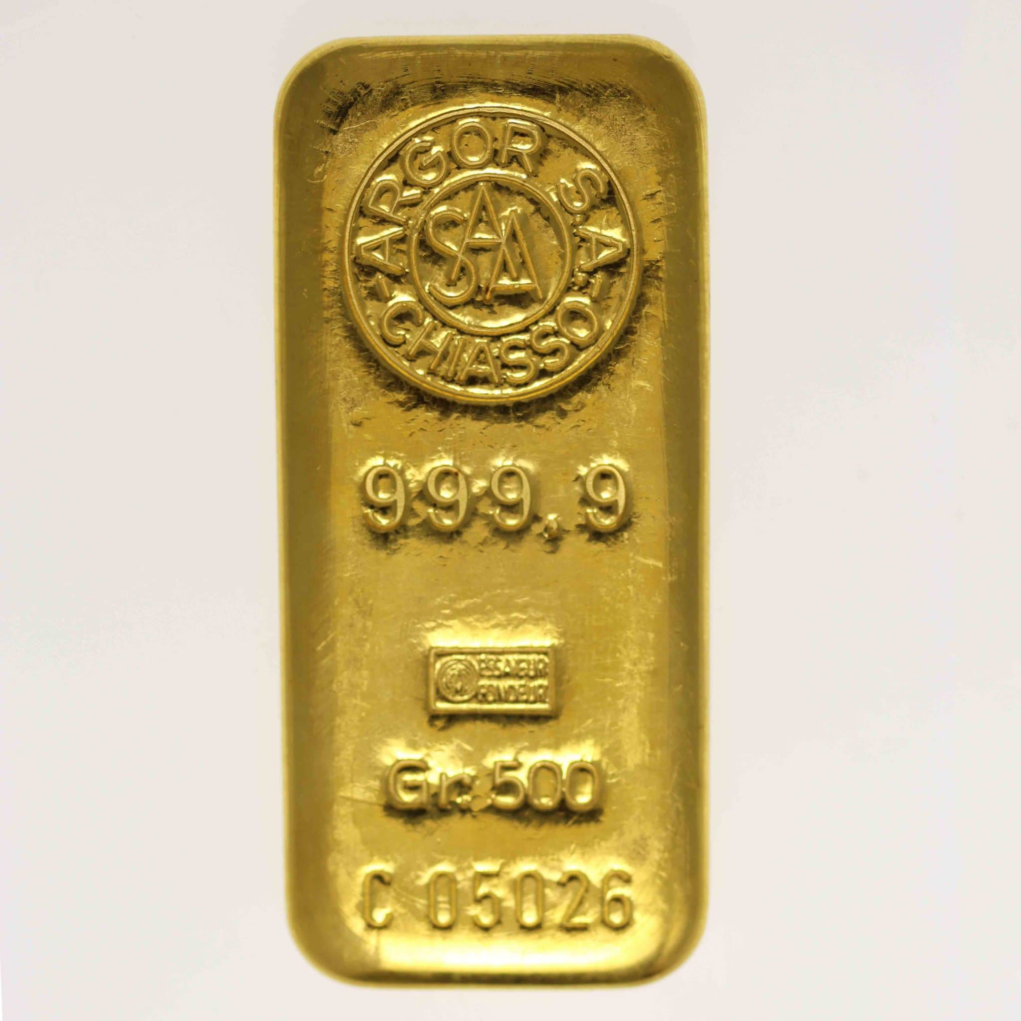 Goldbarren 500 Gramm Argor S.A.